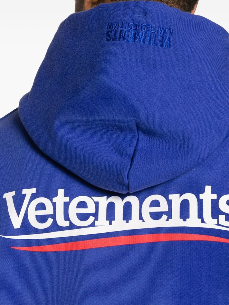 logo-print cotton blend hoodie 6