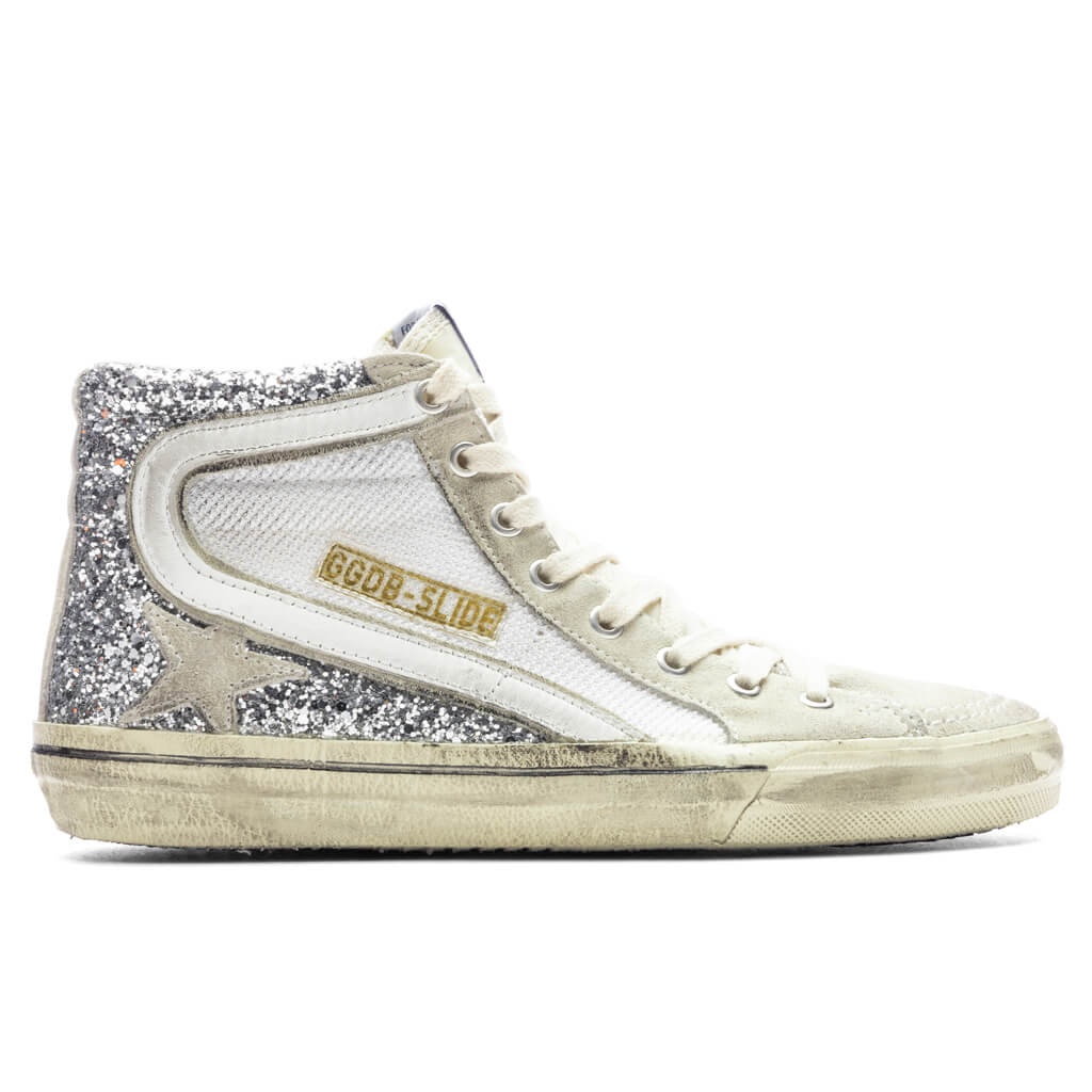 WOMEN'S SLIDE SNEAKER - SILVER/WHITE/MARBLE - 1