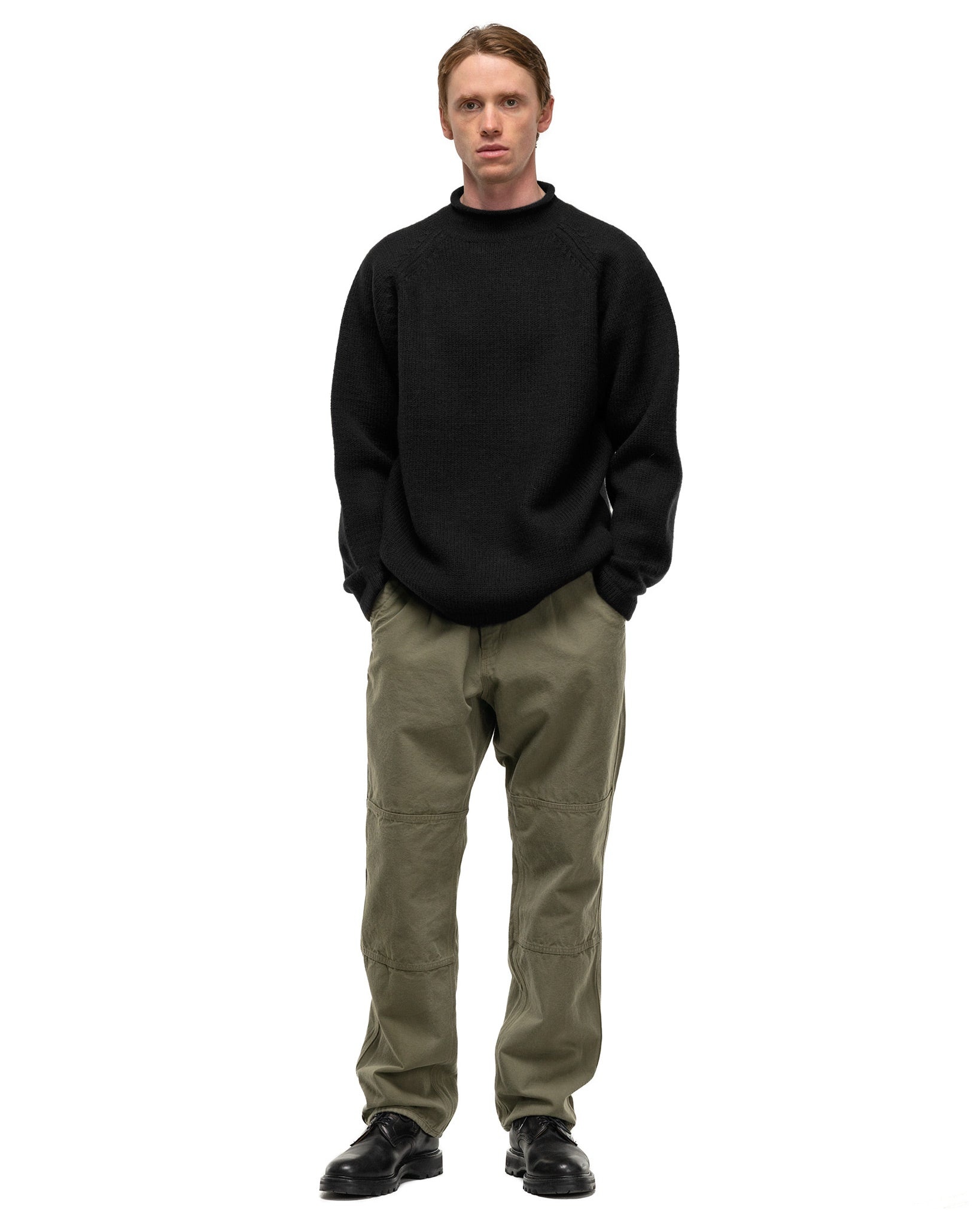 トップス nonnative ADVENTURER ROLL NECK SWEATER nonnative Adventurer Roll Neck Sweater Wool Yarn Black