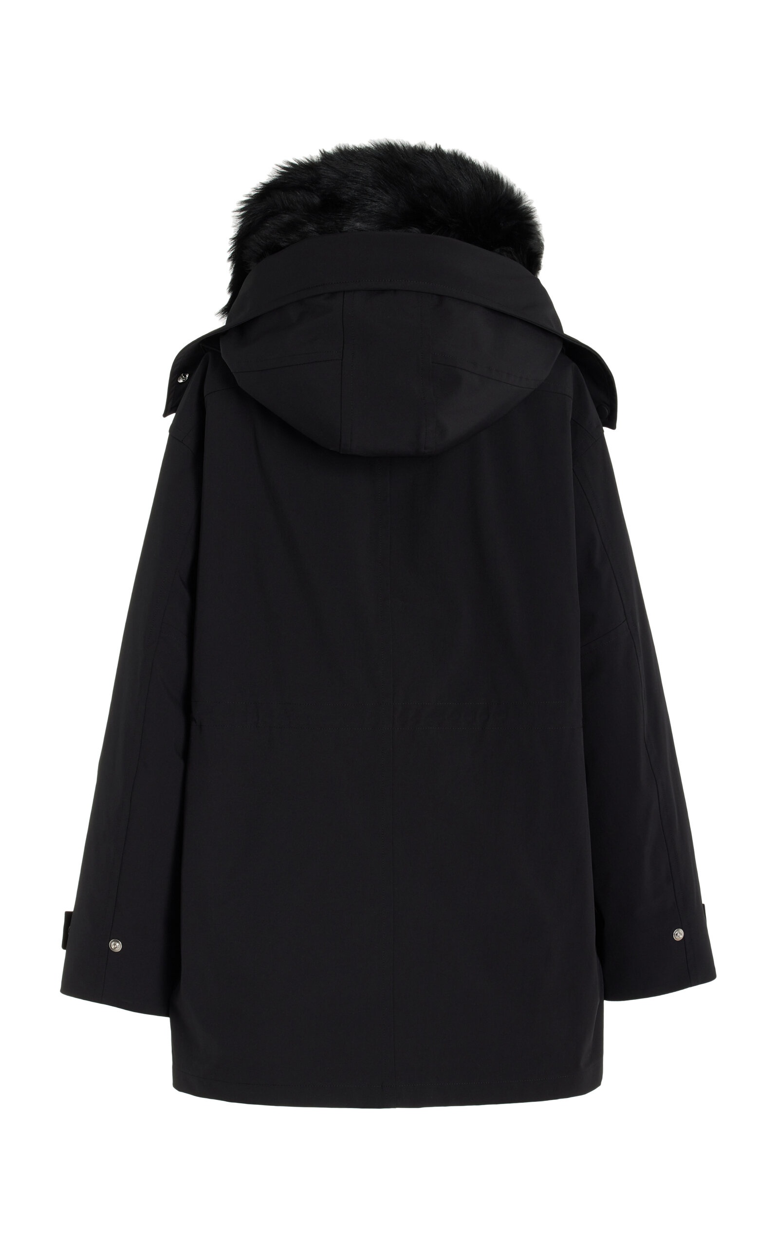 Proenza Schouler Wilder Shearling-Lined Parka Coat black | REVERSIBLE