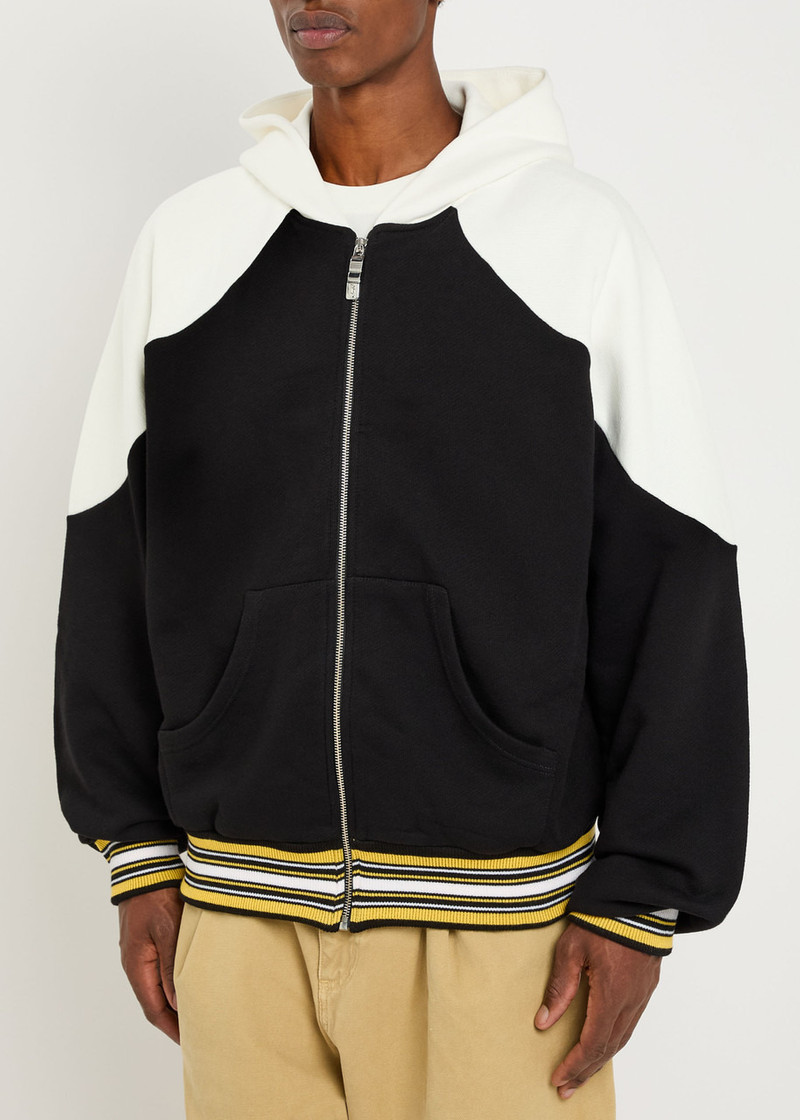 PDF Pdf Channel Giulio Hooded Colour-block Cotton Sweatshirt outlook