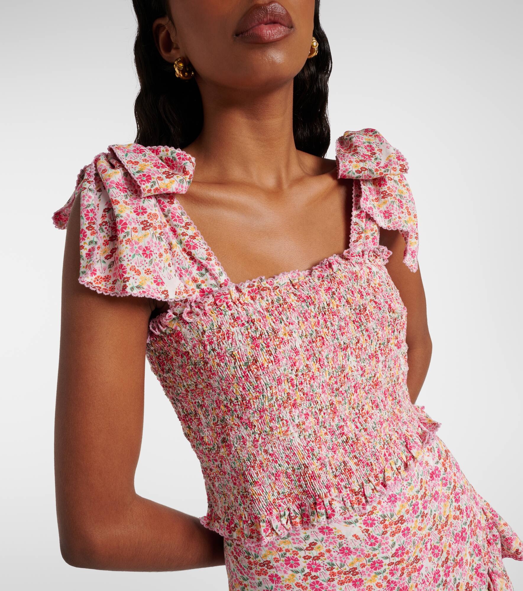 Trini floral shirred top - 4