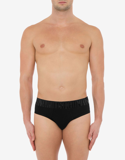 Moschino SHINY LOGO STRETCH JERSEY BRIEFS outlook