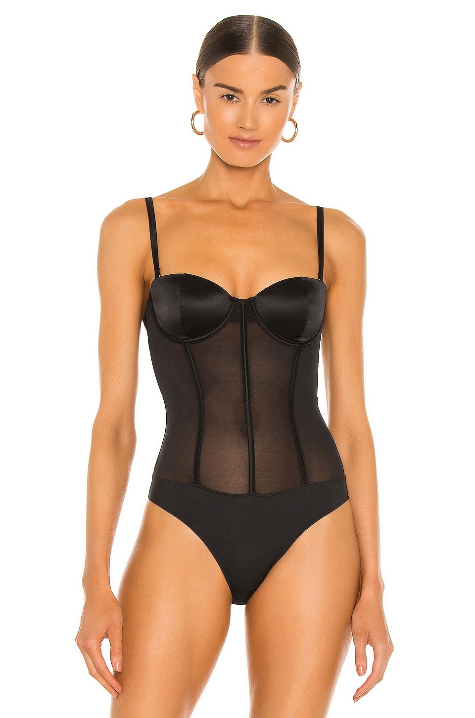 Silk and Mesh Bodysuit - 2