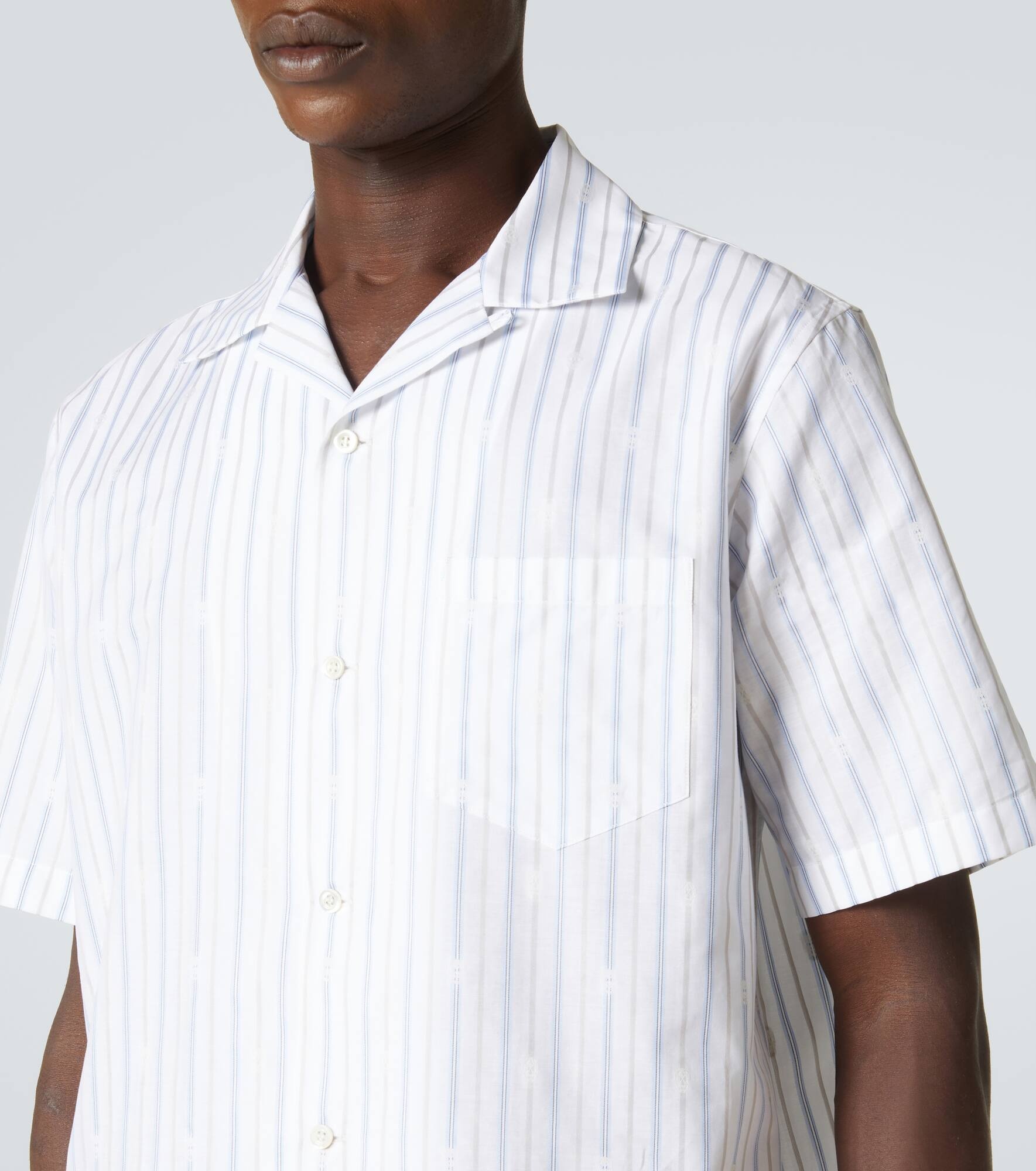 Striped cotton bowling shirt - 5