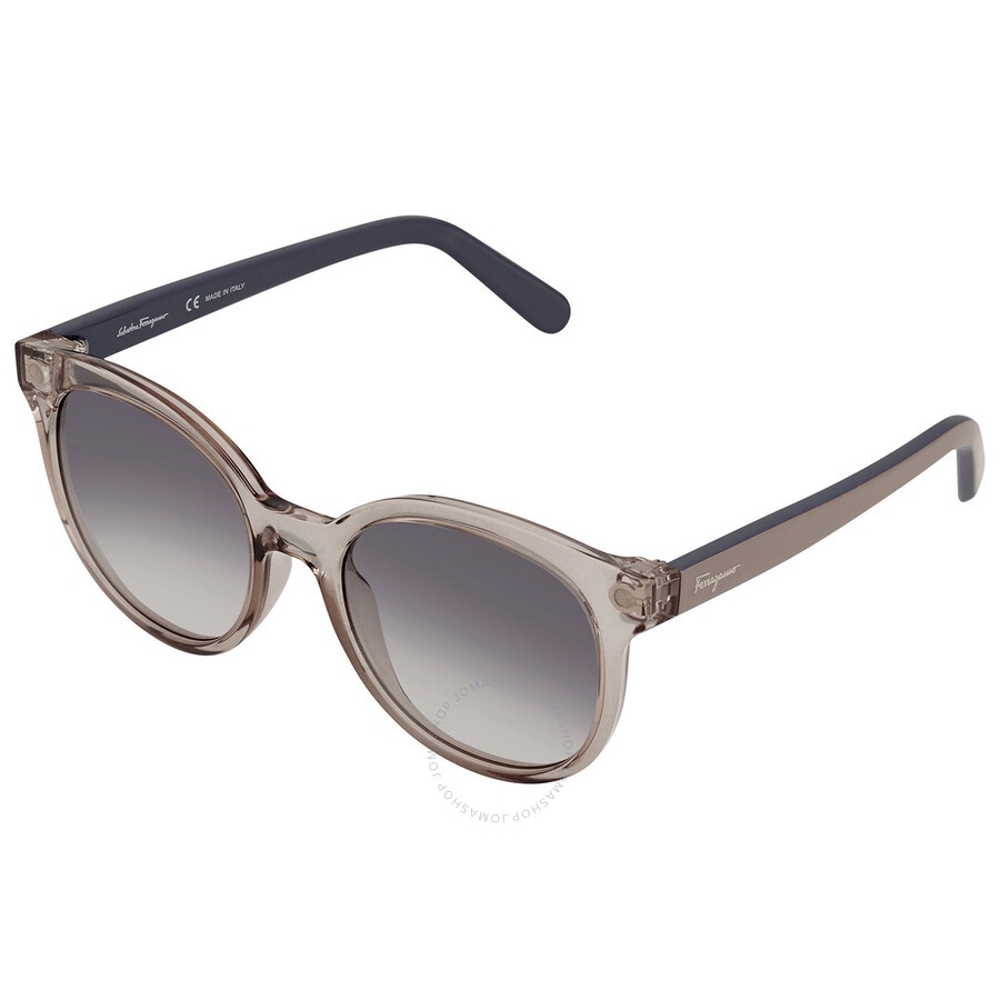 Salvatore Ferragamo Grey Gradient Round Sunglasses SF833S 290 53 - 3
