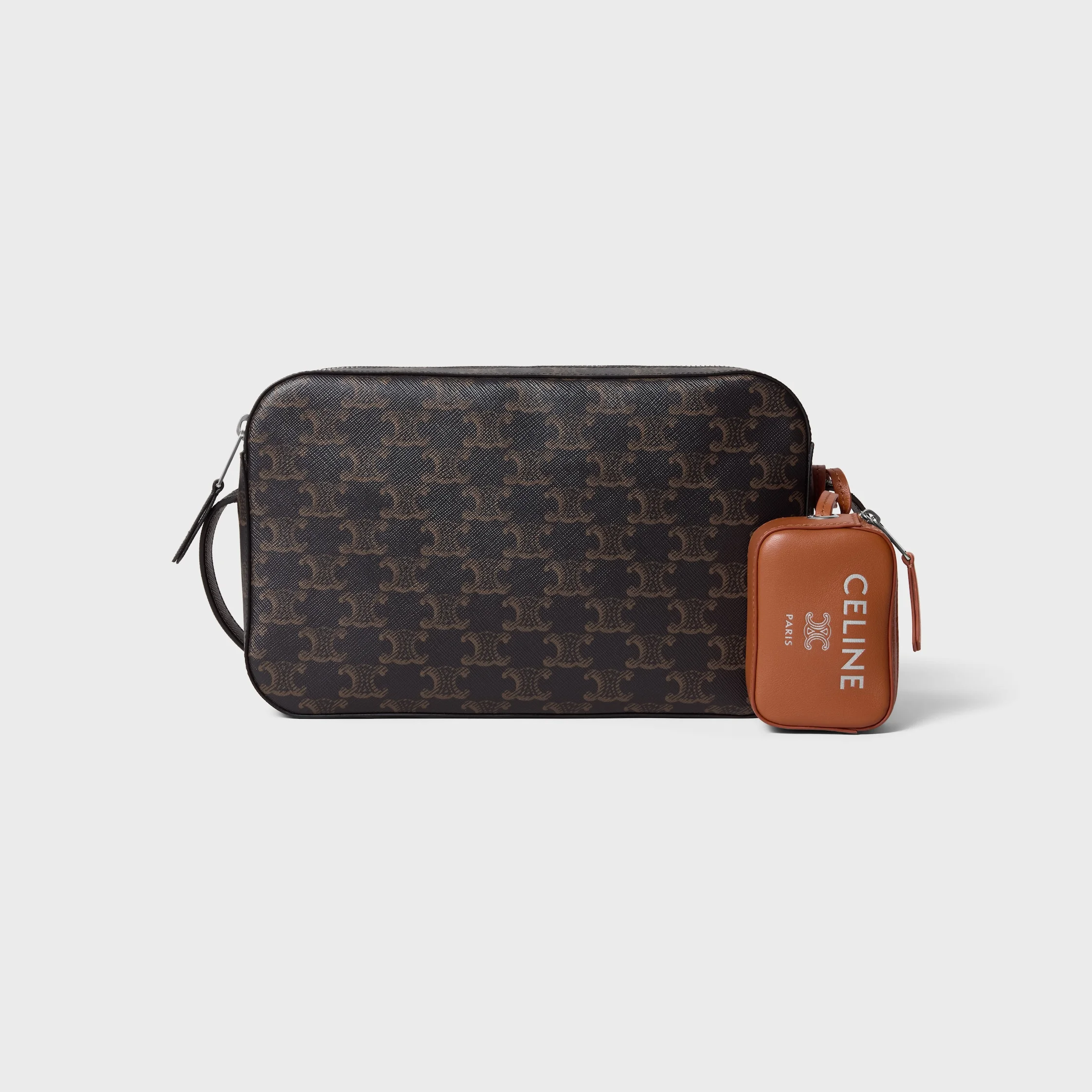 MESSENGER BAG WITH CHARM IN TRIOMPHE CANVAS AND SMOOTH LAMBSKIN - 1