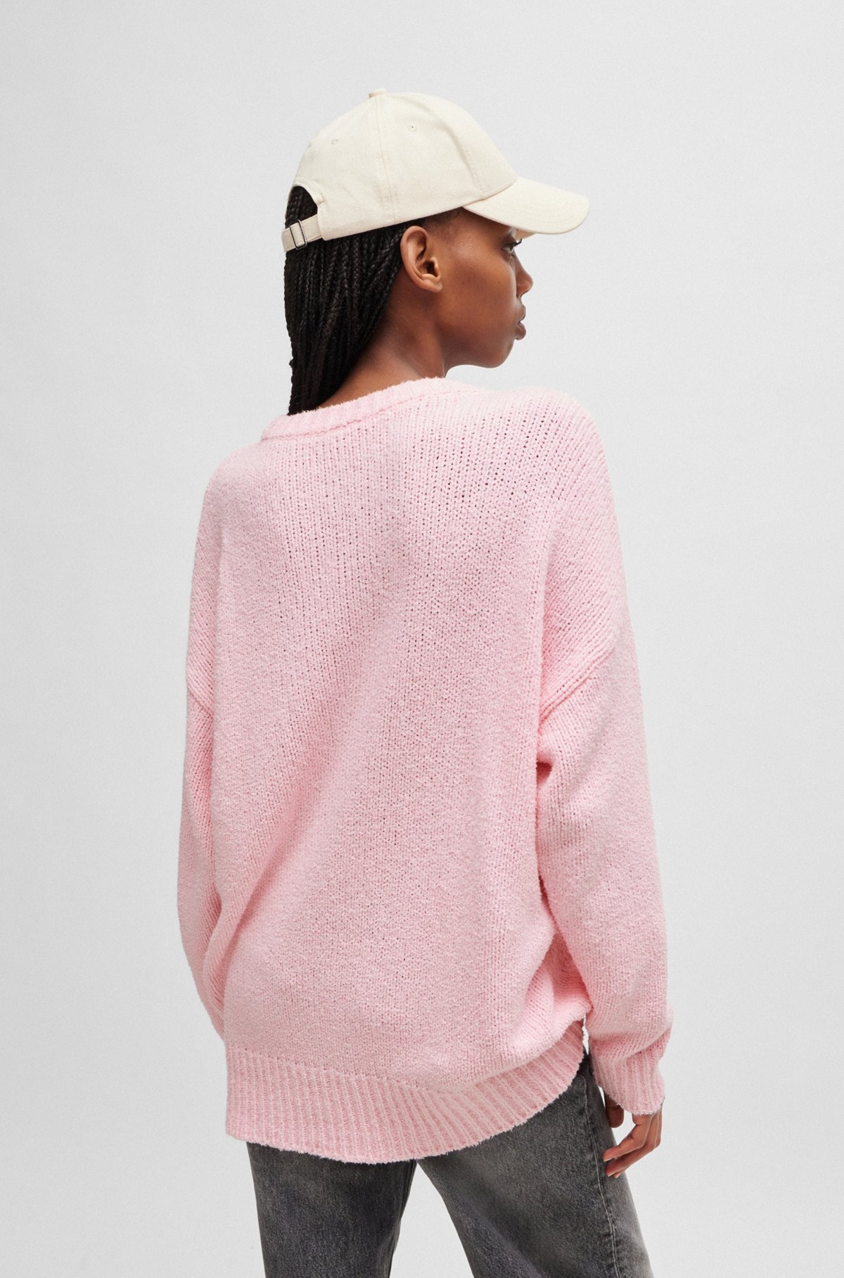 OVERSIZE-FIT SWEATER WITH HANDWRITTEN LOGO - 4