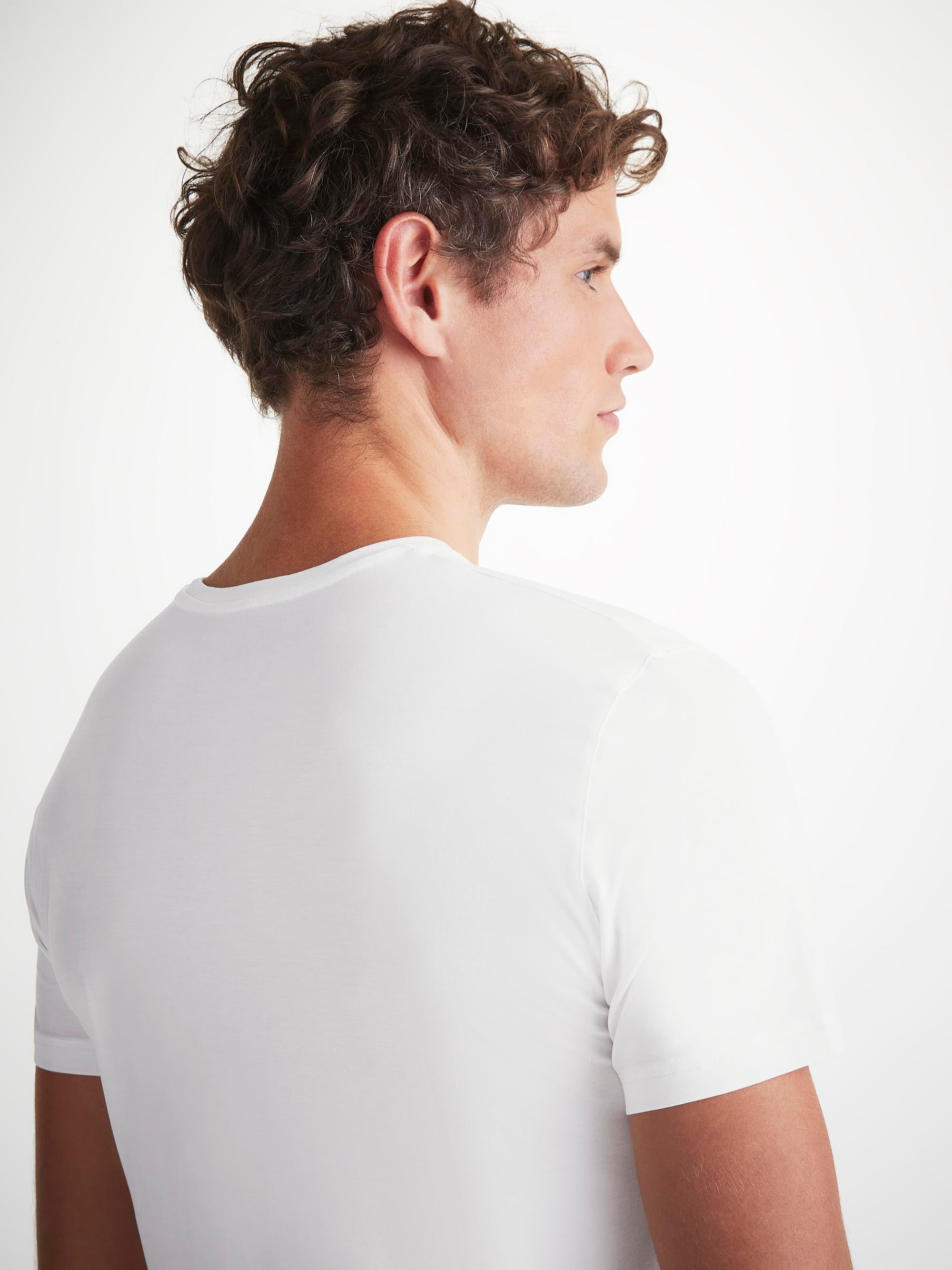 Men's T-Shirt Basel Micro Modal Stretch White - 6