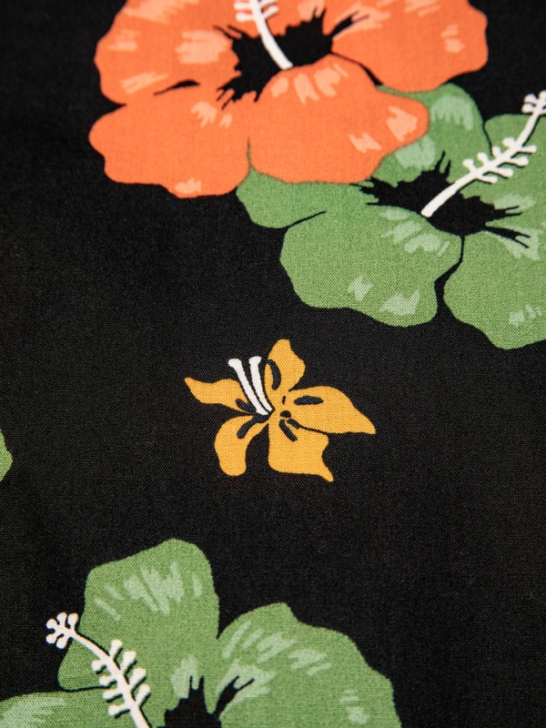 Arvid Flower Hawaii Shirt Black - 6