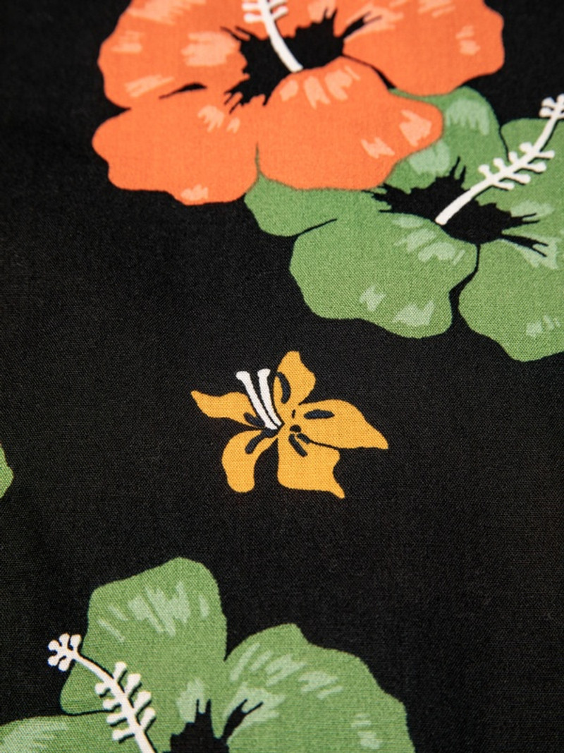 Arvid Flower Hawaii Shirt Black 3