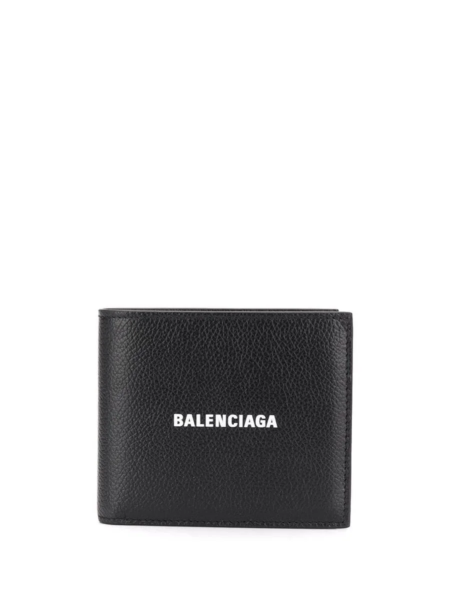 Balenciaga Logo-Print Squared Bi-Fold Wallet Accessories - 1