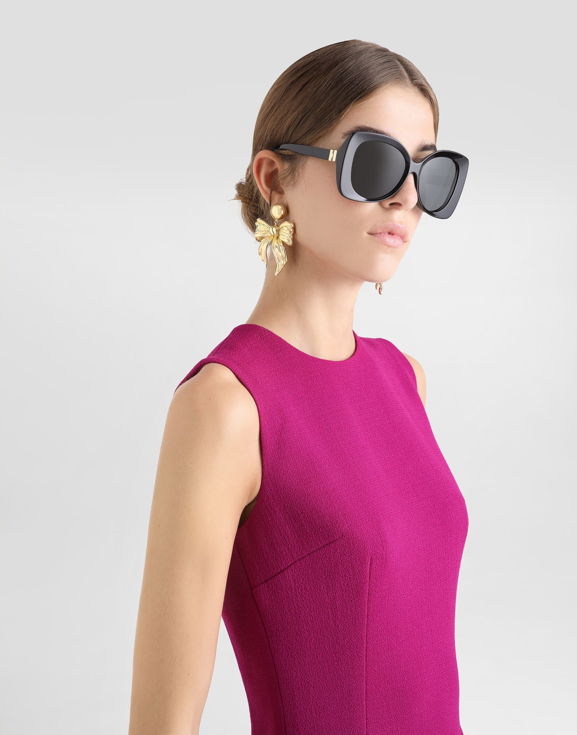 Wool crepe calf-length sheath dress - 5