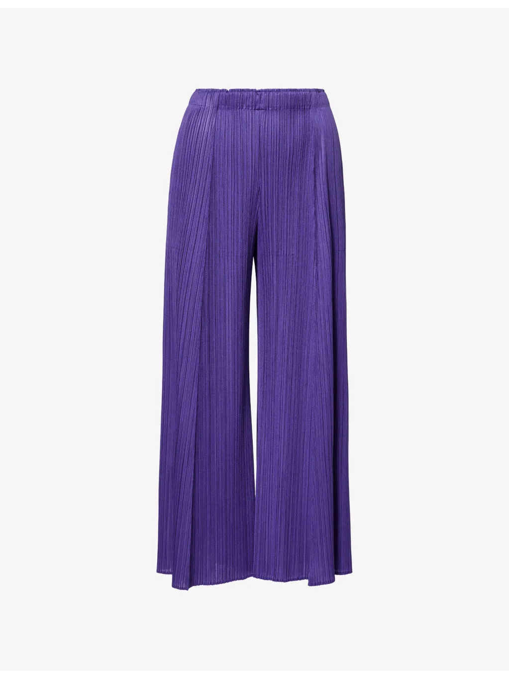 Pleat Wide-Leg Knitted Trousers - 1