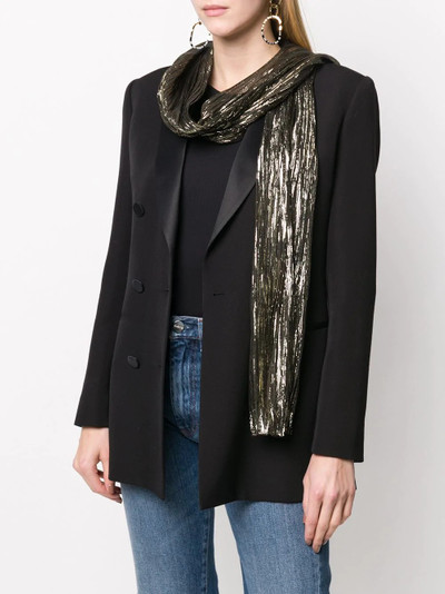 SAINT LAURENT metallic textured scarf outlook