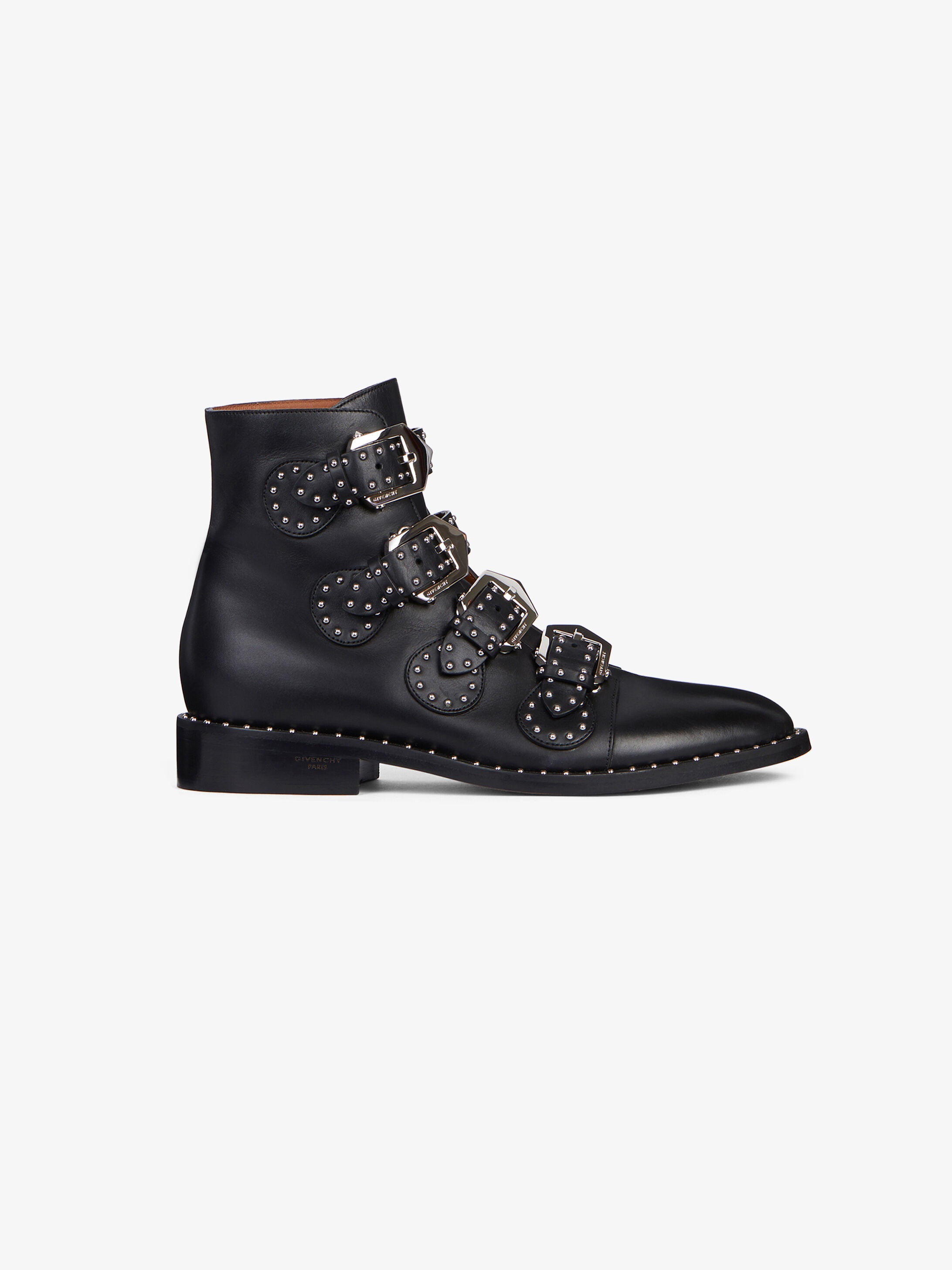 Multi-strap boots in leather with studs - 1