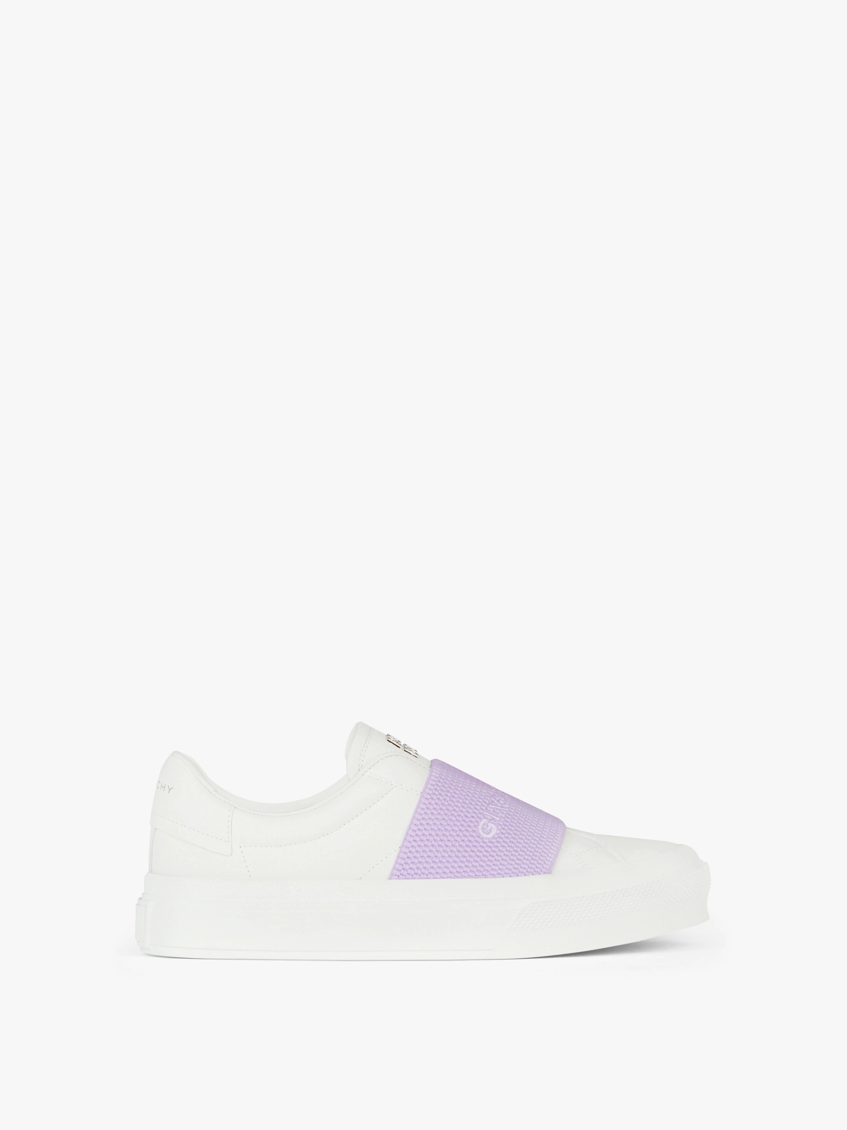 SNEAKERS CITY SPORT IN LEATHER WITH GIVENCHY WEBBING - 1
