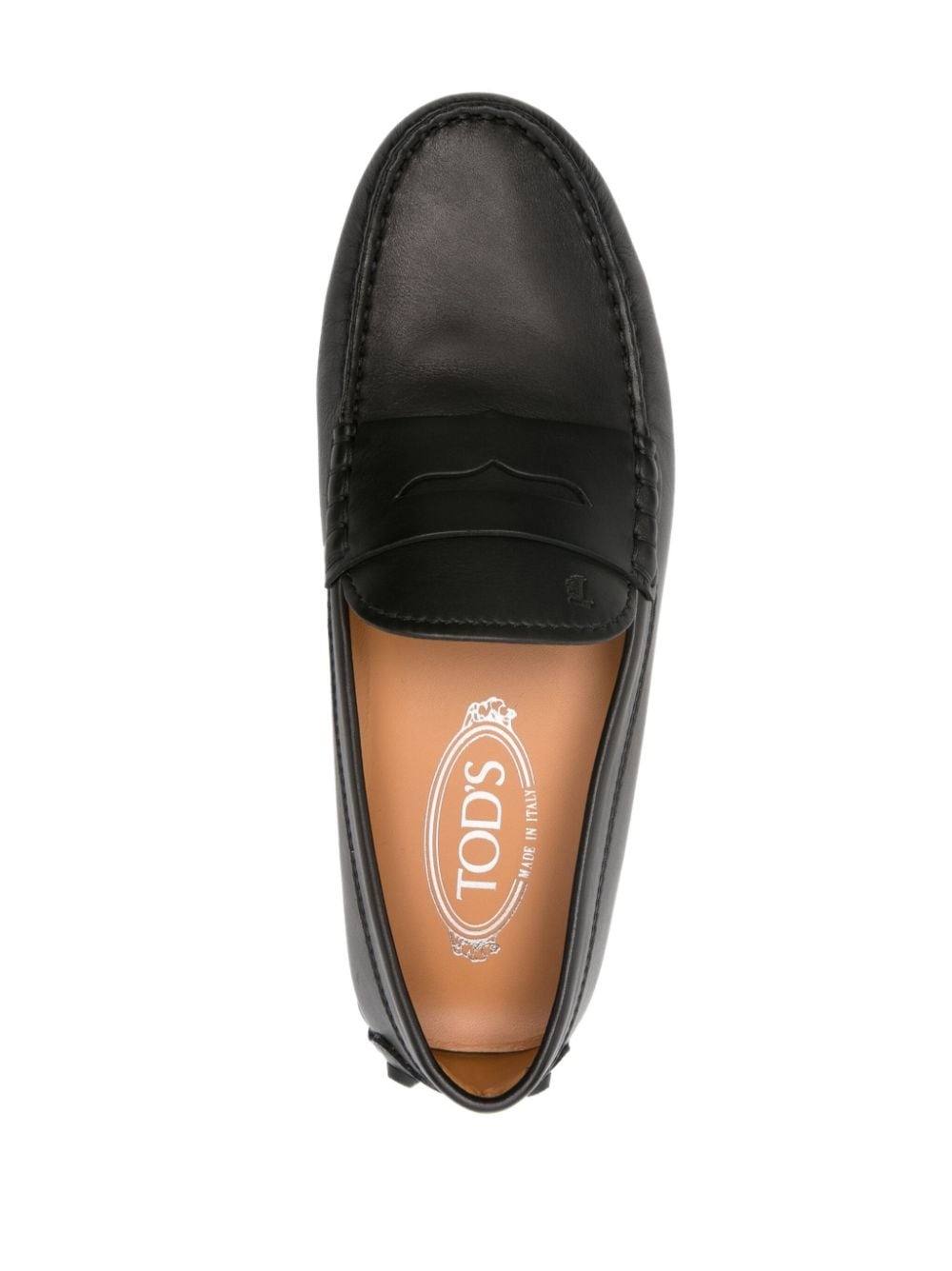 penny-slot leather loafers - 4