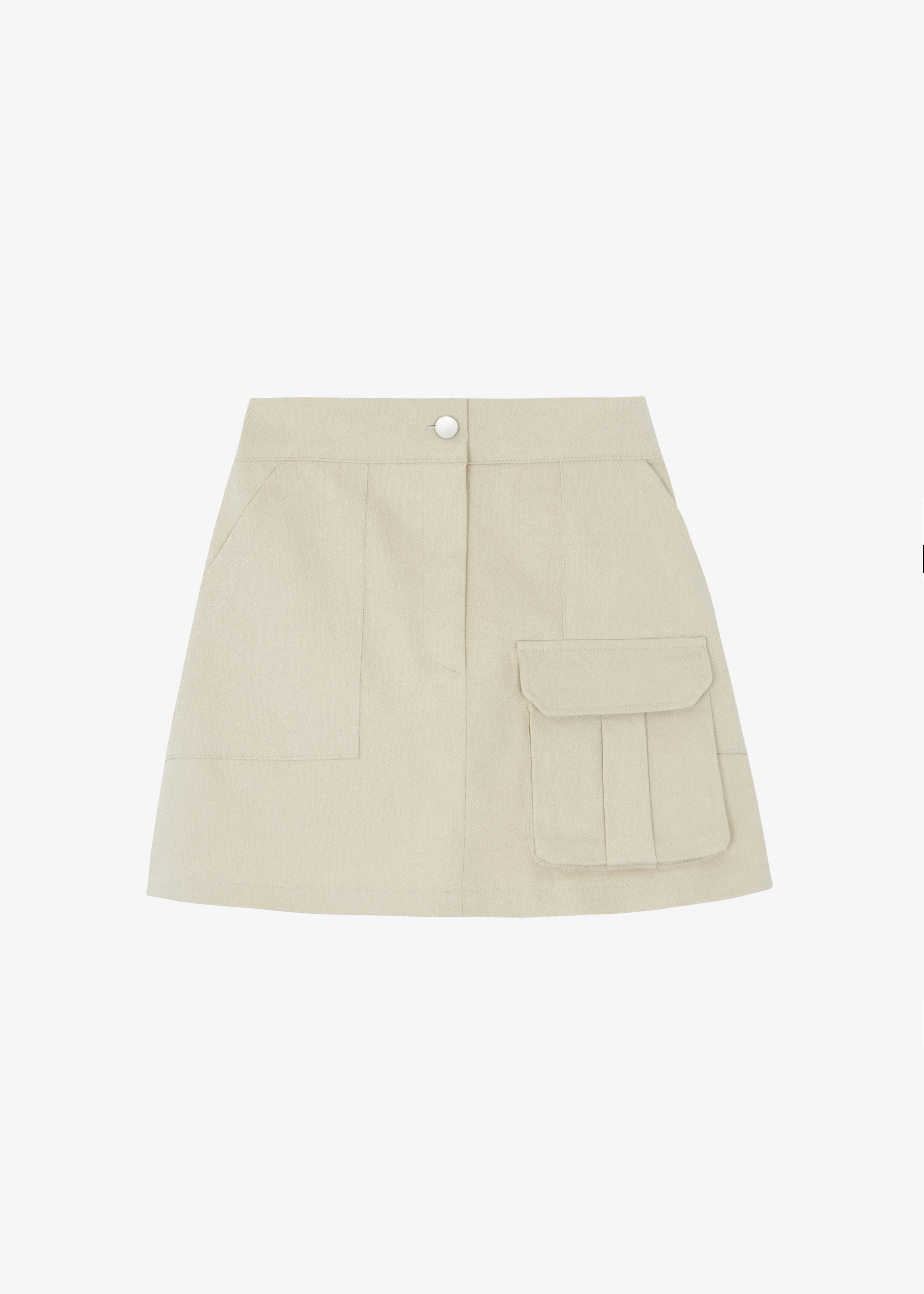 Malia Cargo Mini Skirt - Beige - 1