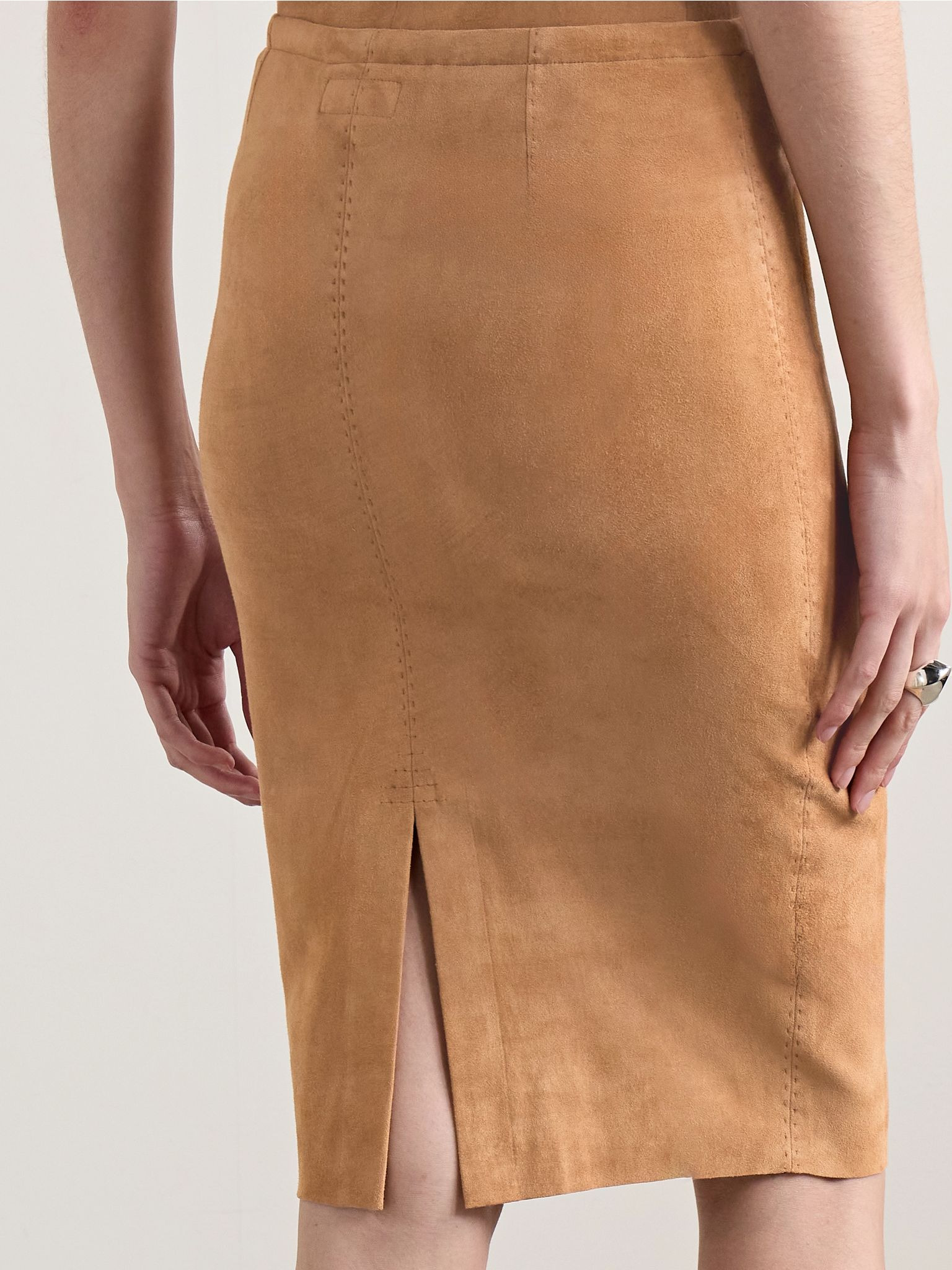 Gilda suede skirt Camel - 3