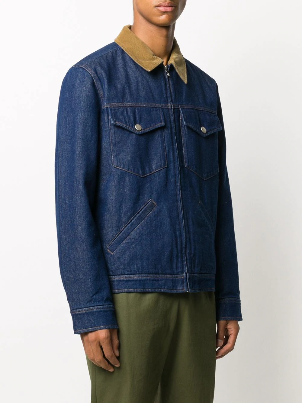 long-sleeved denim jacket - 3