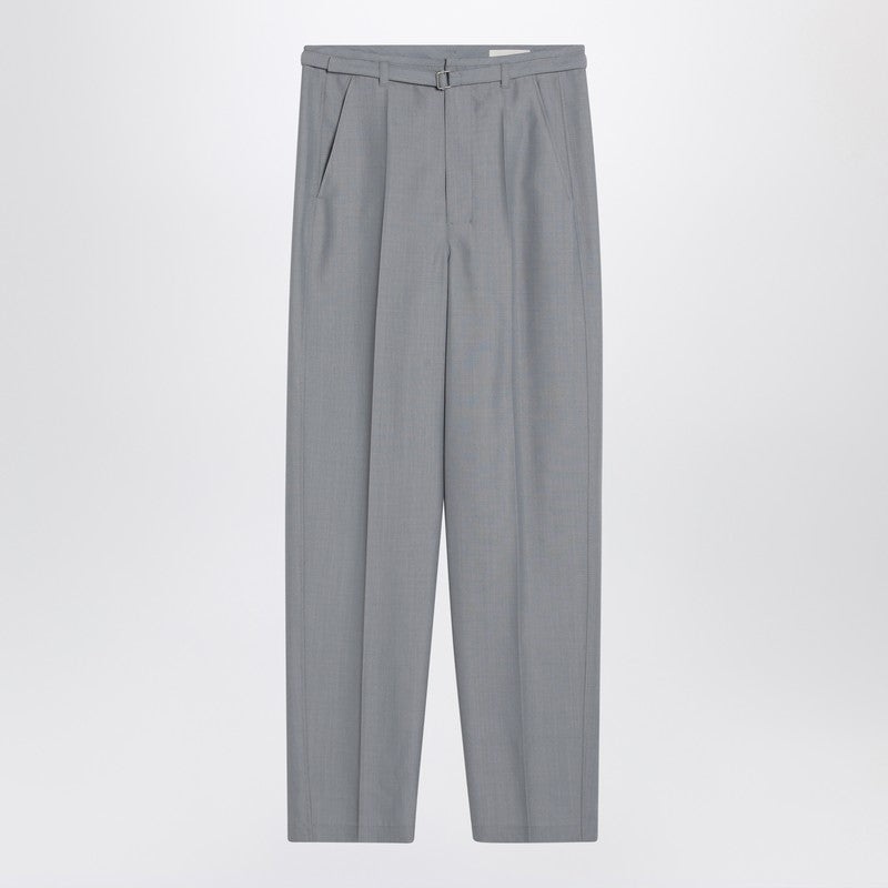 GREY MÉLANGE TROUSERS WITH BELT - 1