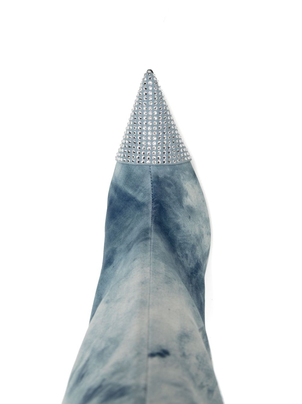 105mm snow-printed denim boots - 4