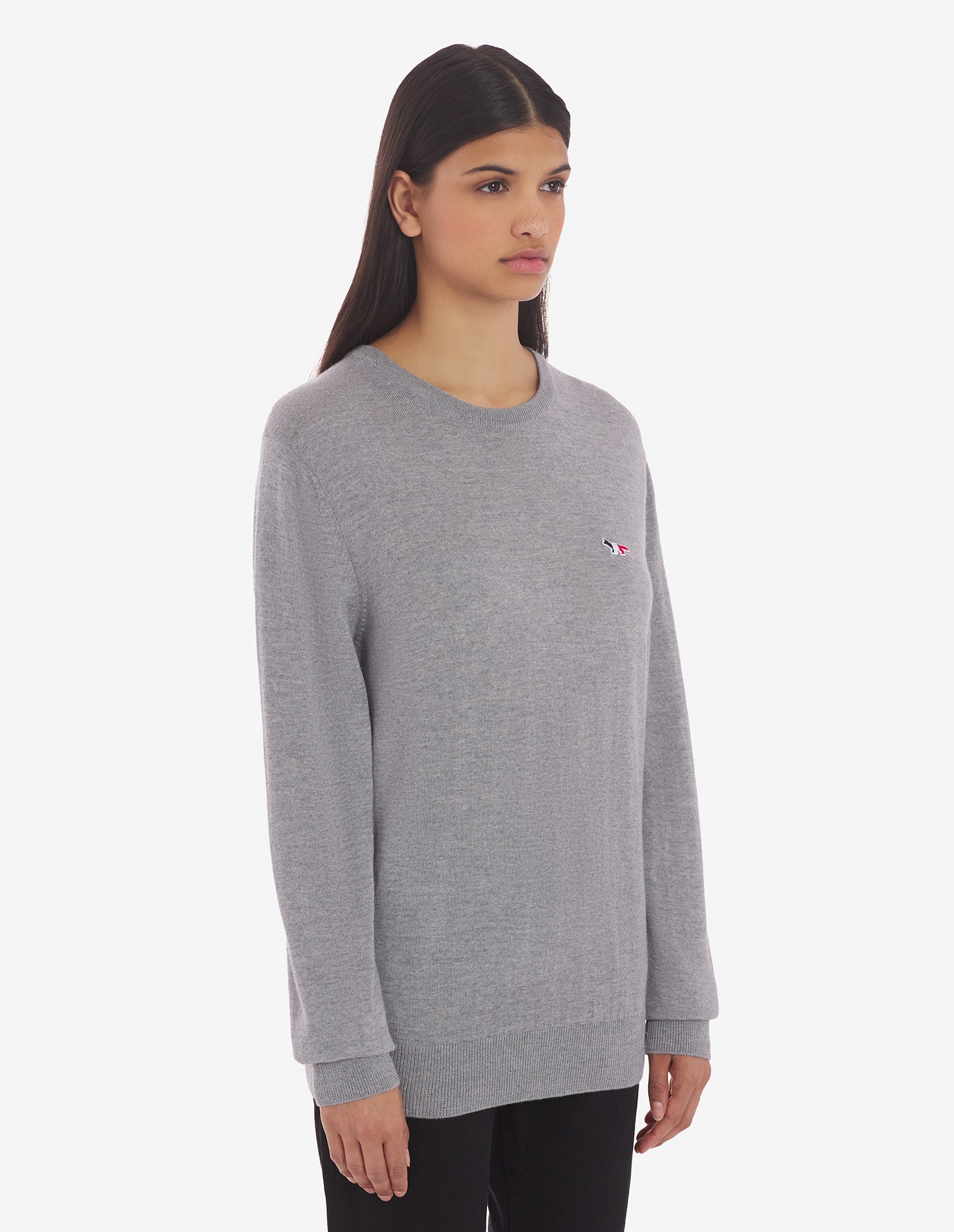TRICOLOR FOX PATCH CLASSIC R-NECK JUMPER - 6