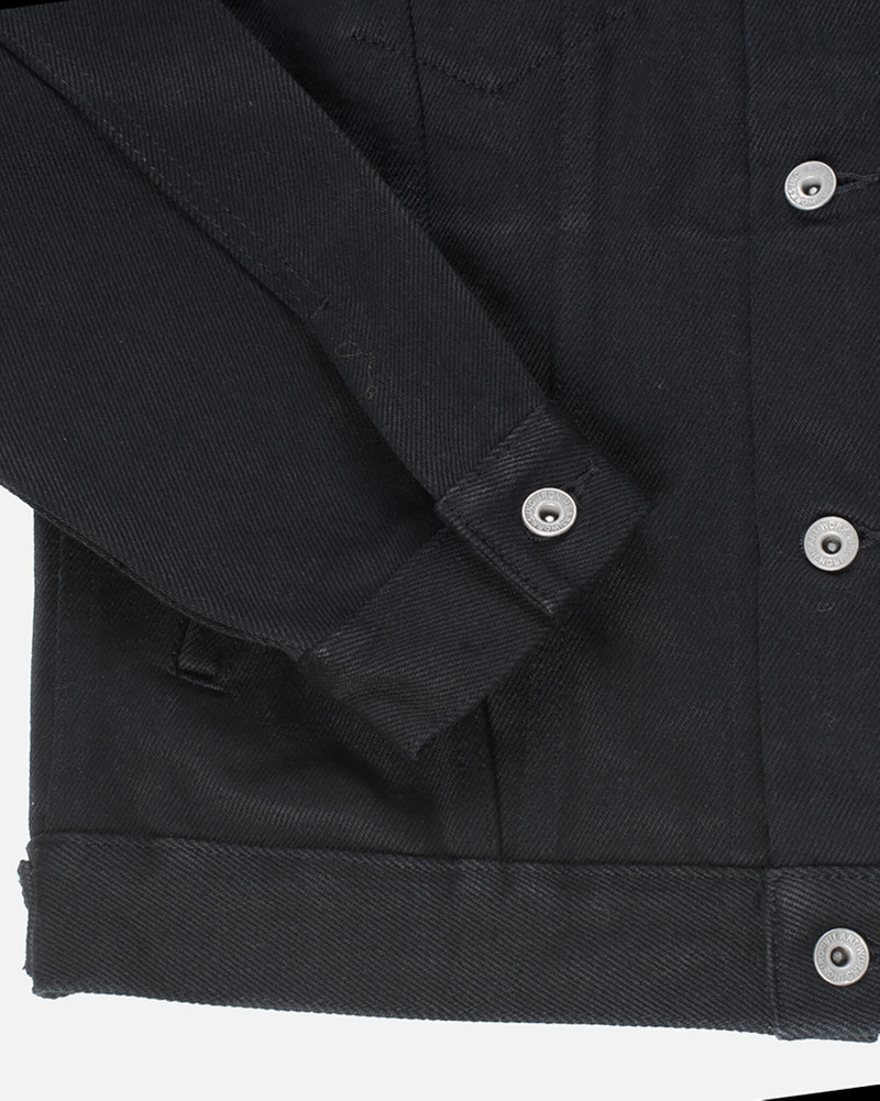 21OZ NON-FADE DENIM MODIFIED TYPE III JACKET - SUPERBLACK 7
