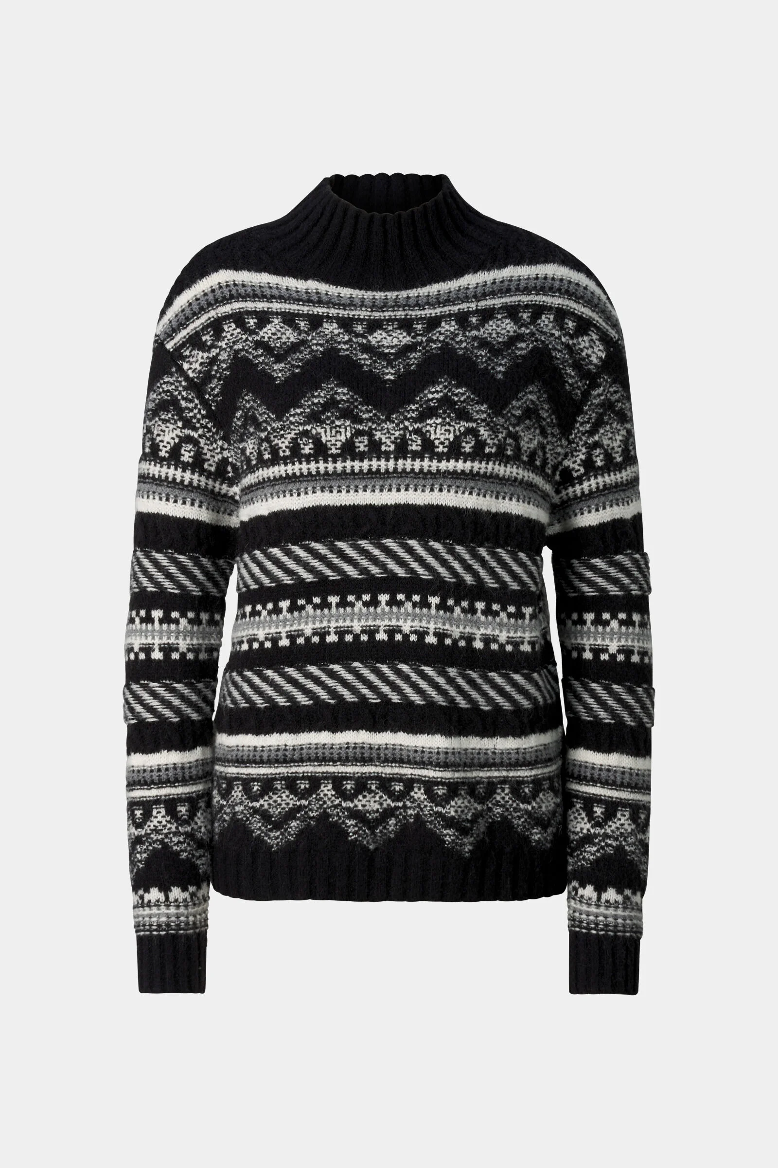 Pink Norwegian Pullover in Black and White - 1