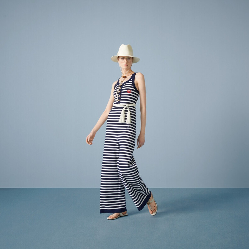 Striped cotton jumpsuit 5