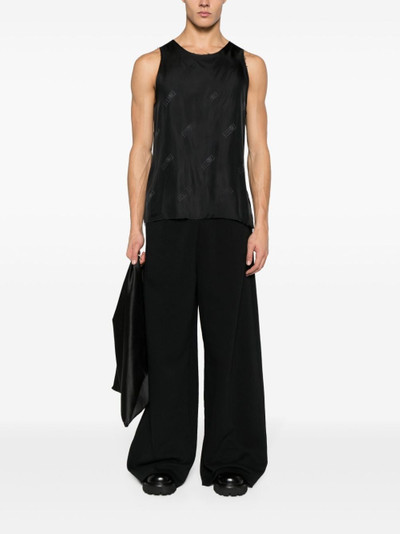 MM6 Maison Margiela numbers motif-embroidered cotton track trousers outlook