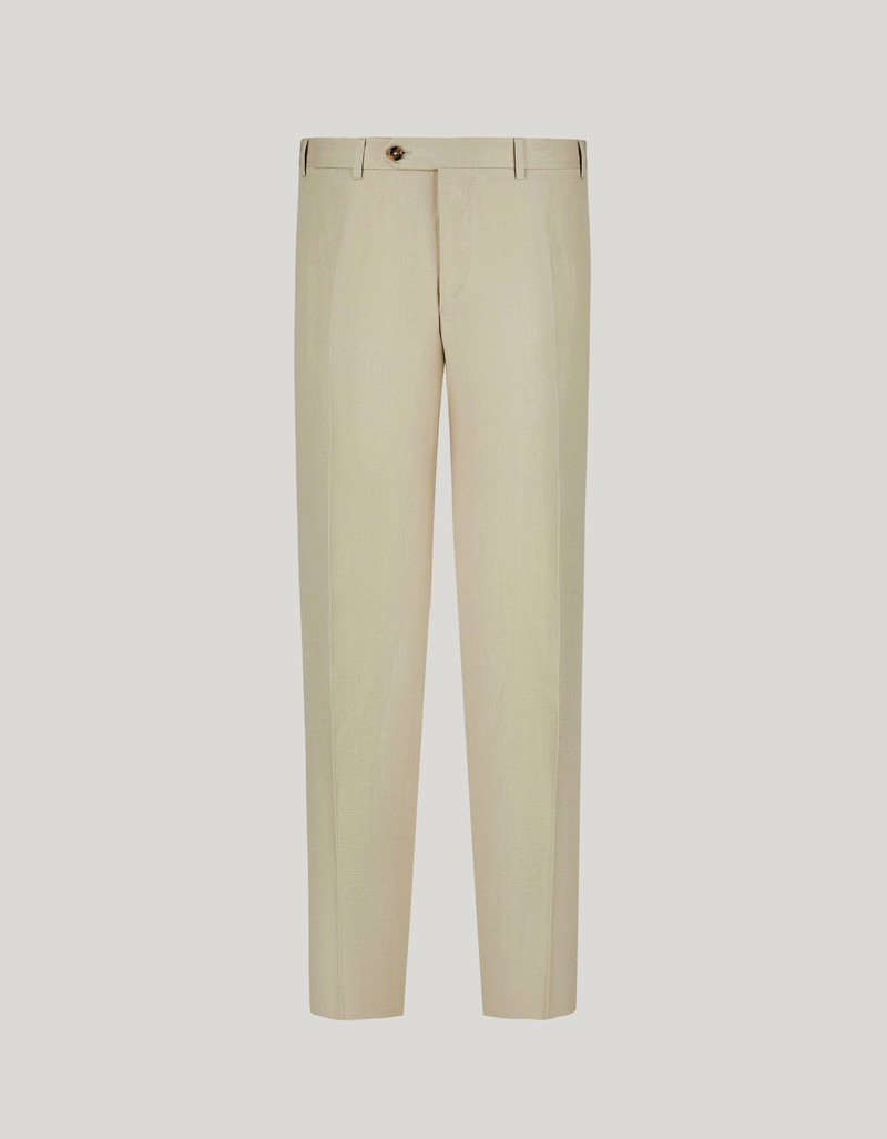NATURAL PANTS IN SILK AND LINEN 1