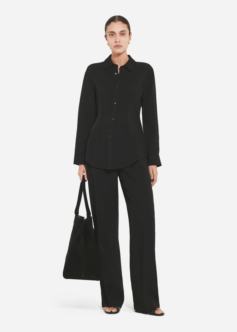 Fitted Collared Shirt in Viscose Twill 3