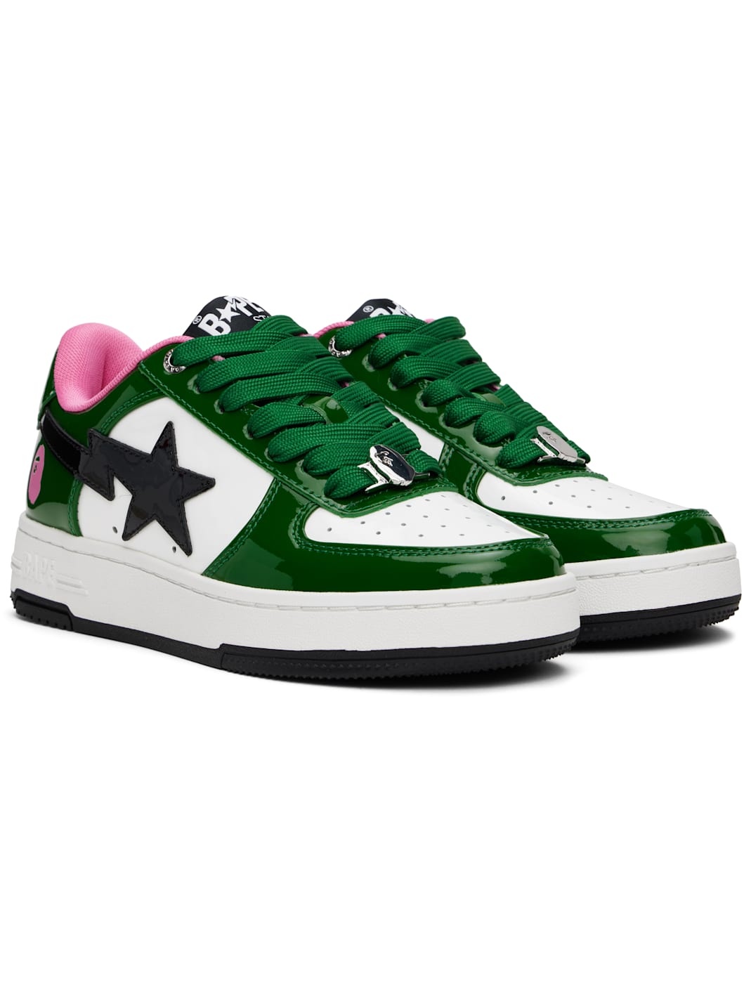 Green & White STA #1 Sneakers - 4