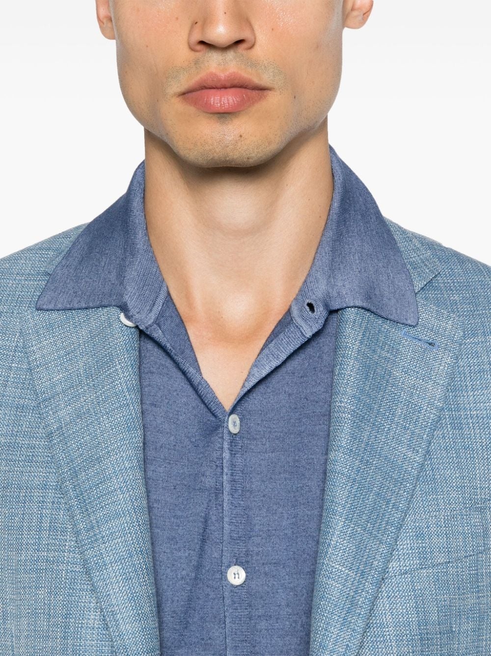 polo-collar cardigan - 5