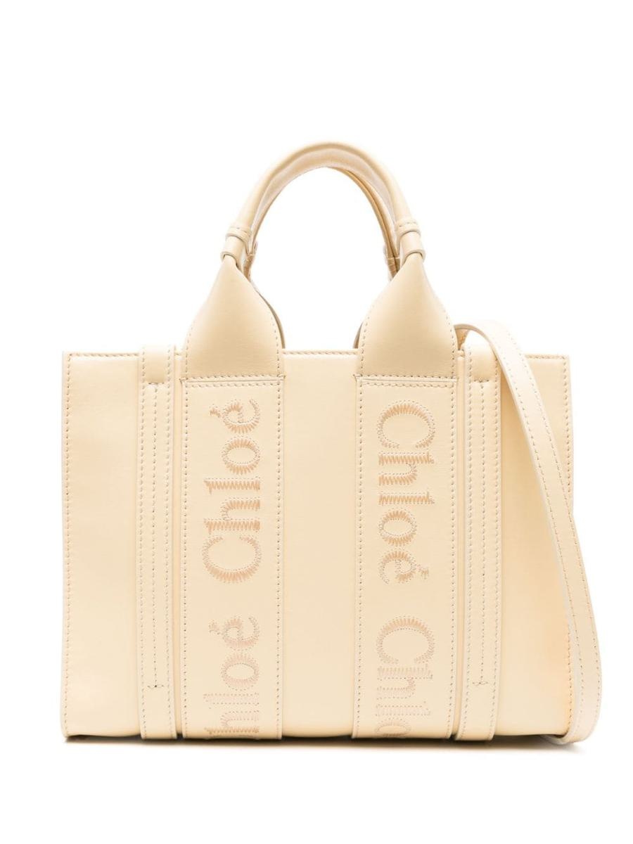 CHLOÉ WOODY SMALL LEATHER TOTE - 1