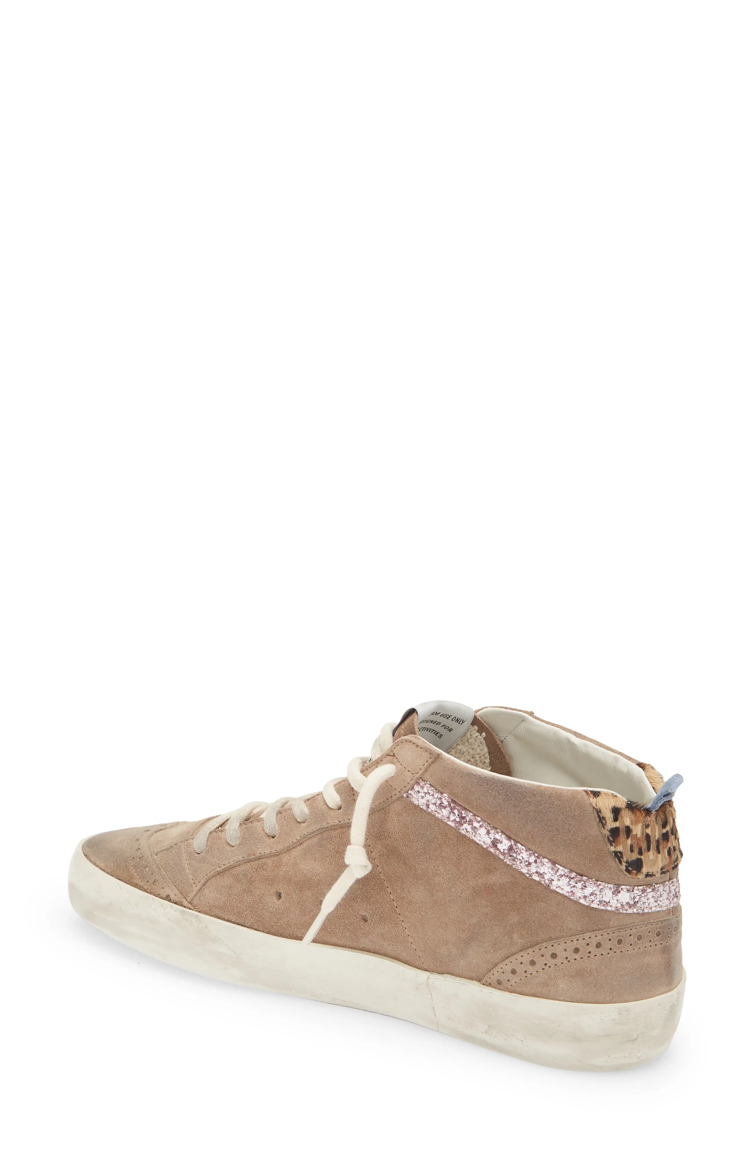 Mid Star Glitter Sneaker in Brown/Leo/Silver - 2