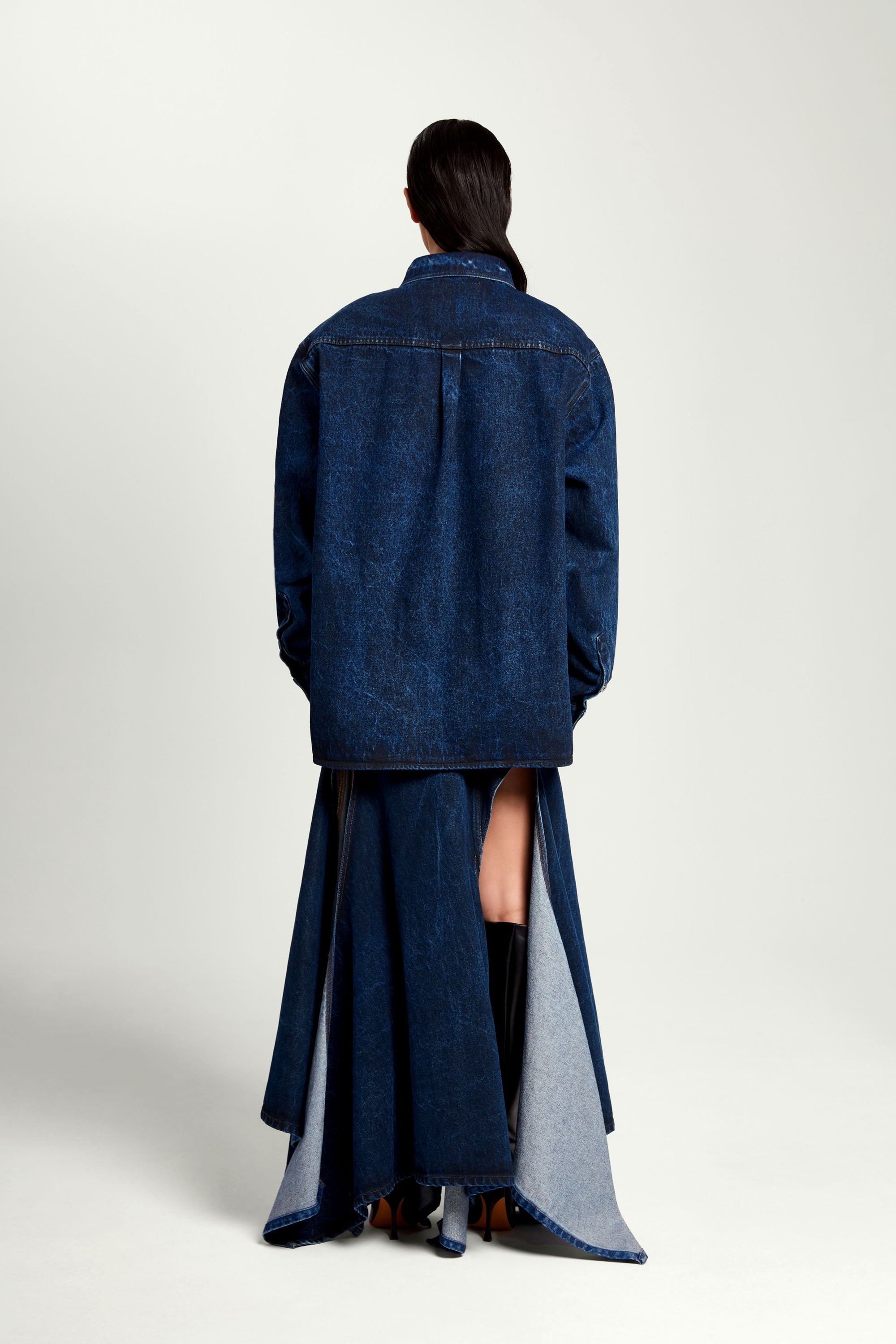 Pinched Logo Denim Shirt - 13