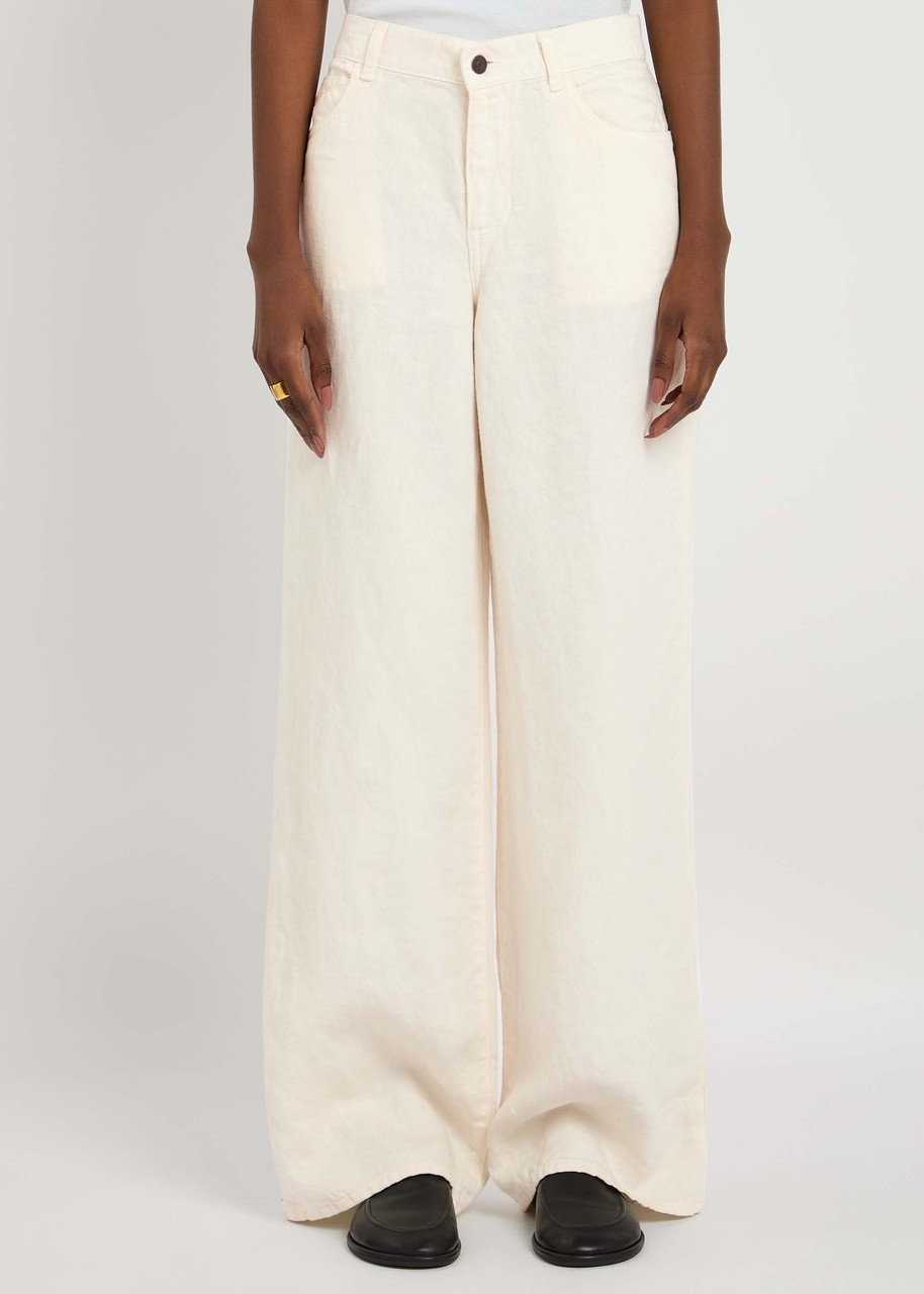 The Row Eglitta Straight-leg Linen Jeans - 2