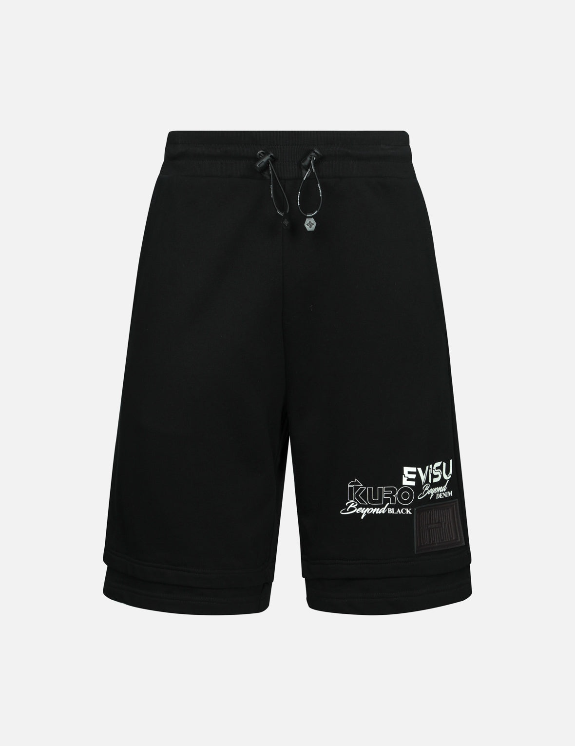 Multi Branding Regular Fit Layered Sweat Shorts - 1