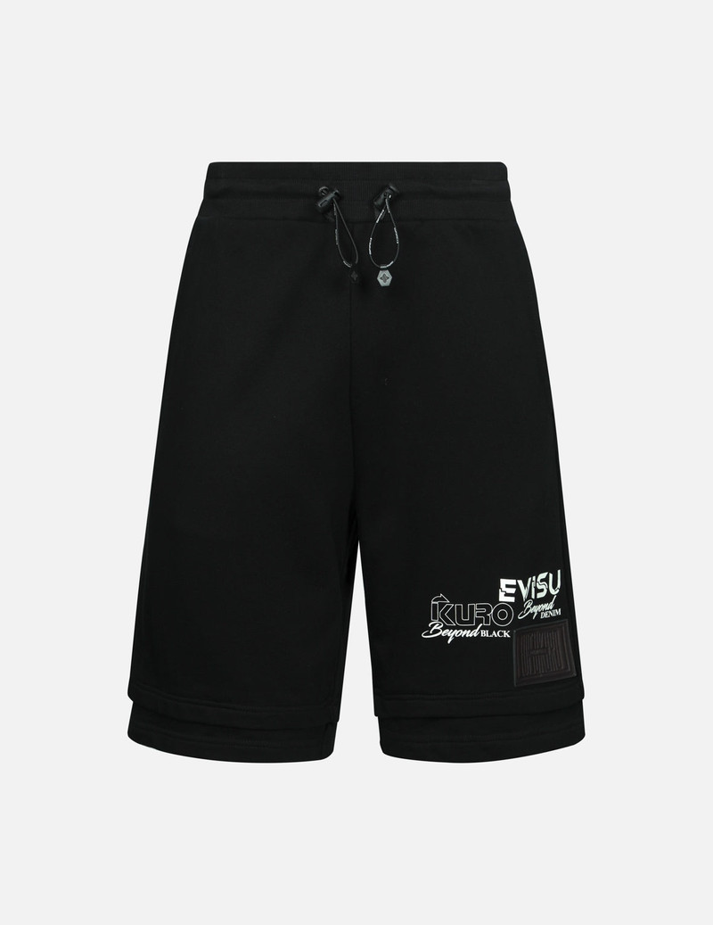 Multi Branding Regular Fit Layered Sweat Shorts 1