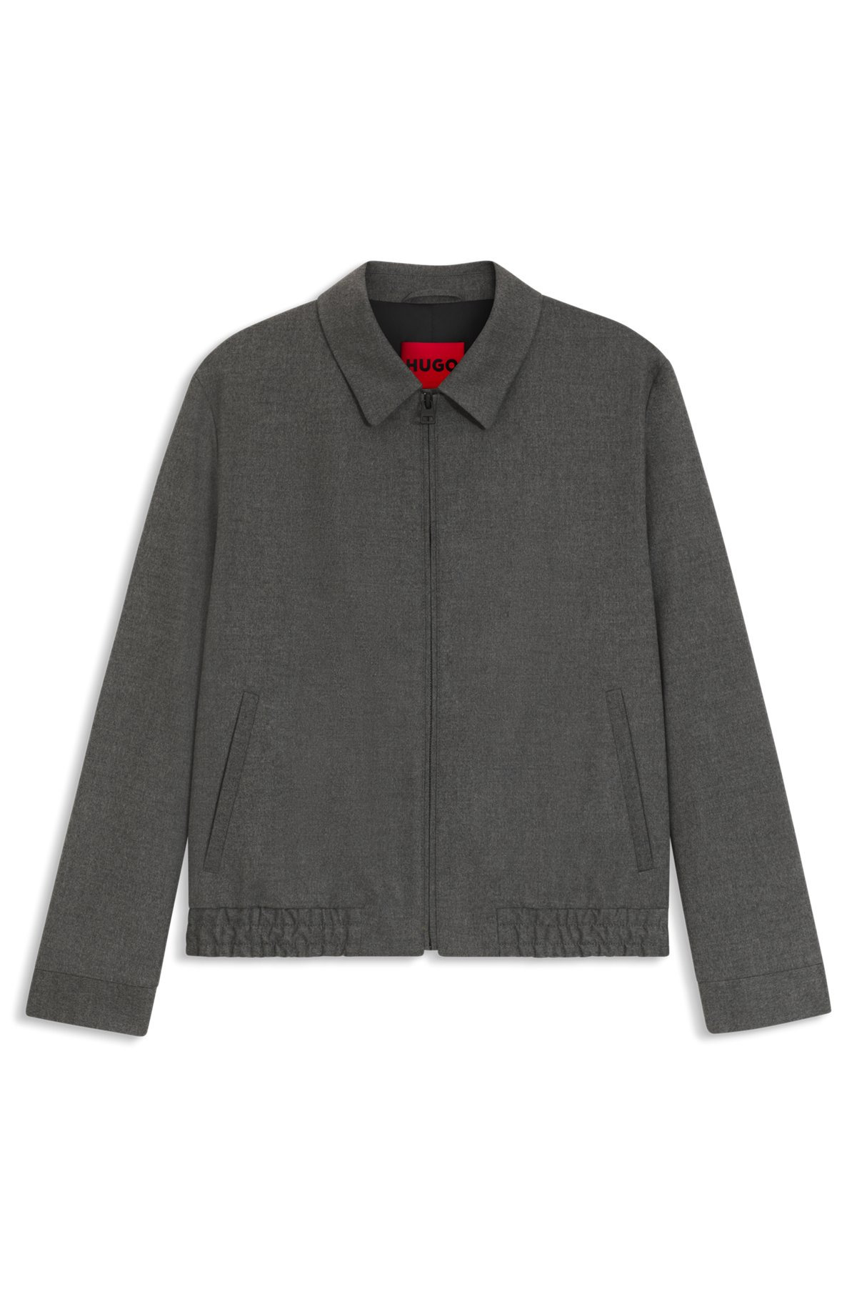 SLIM-FIT JACKET IN MELANGE STRETCH JERSEY - 1