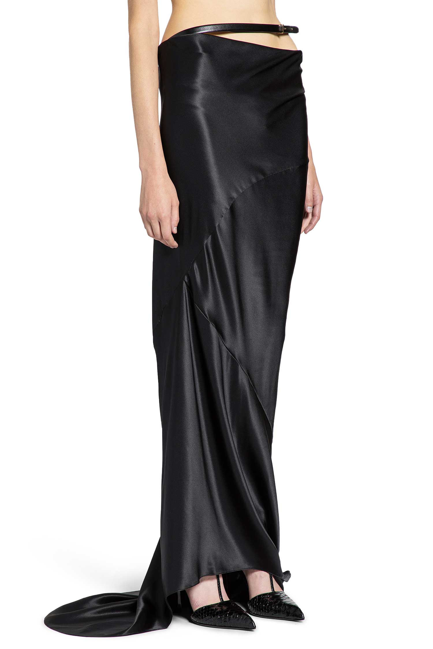 Silk Satin Long Bias Skirt - 2