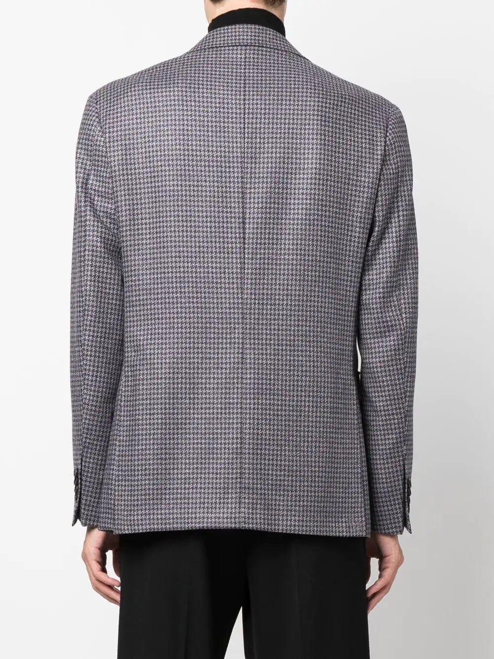 houndstooth single-breasted blazer - 4