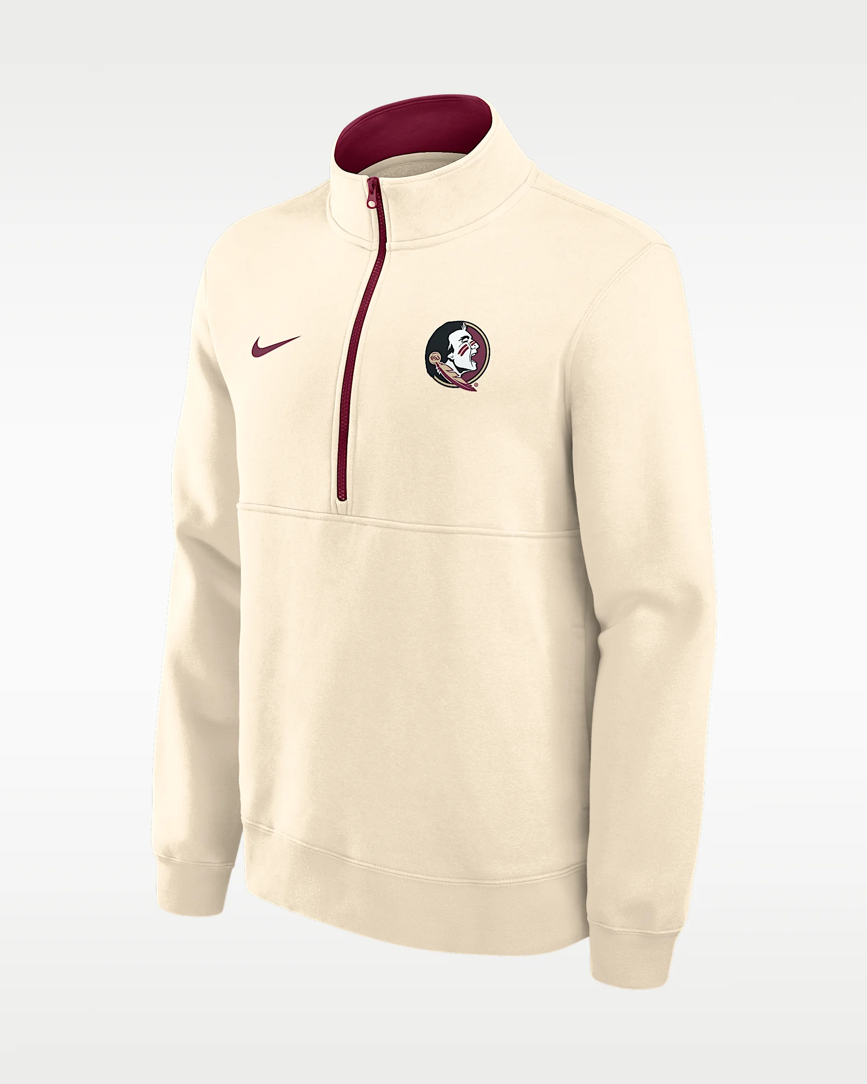 Florida State Primetime Primary Logo Men's Nike College 1/2-Zip Crew - 1