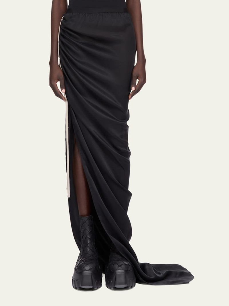 Rick Owens Draped Slit Maxi Skirt outlook