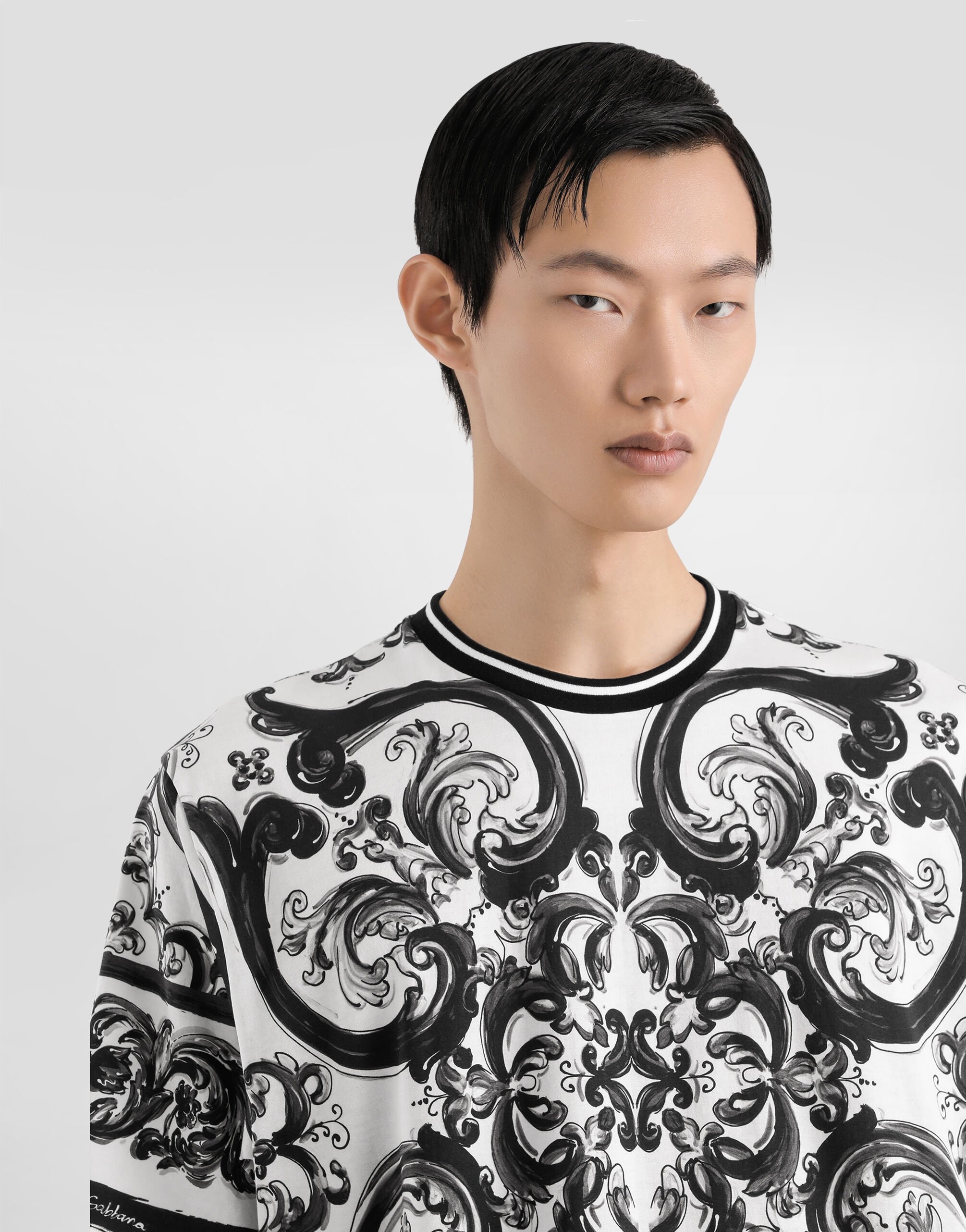 Majolica-print short-sleeved t-shirt - 4
