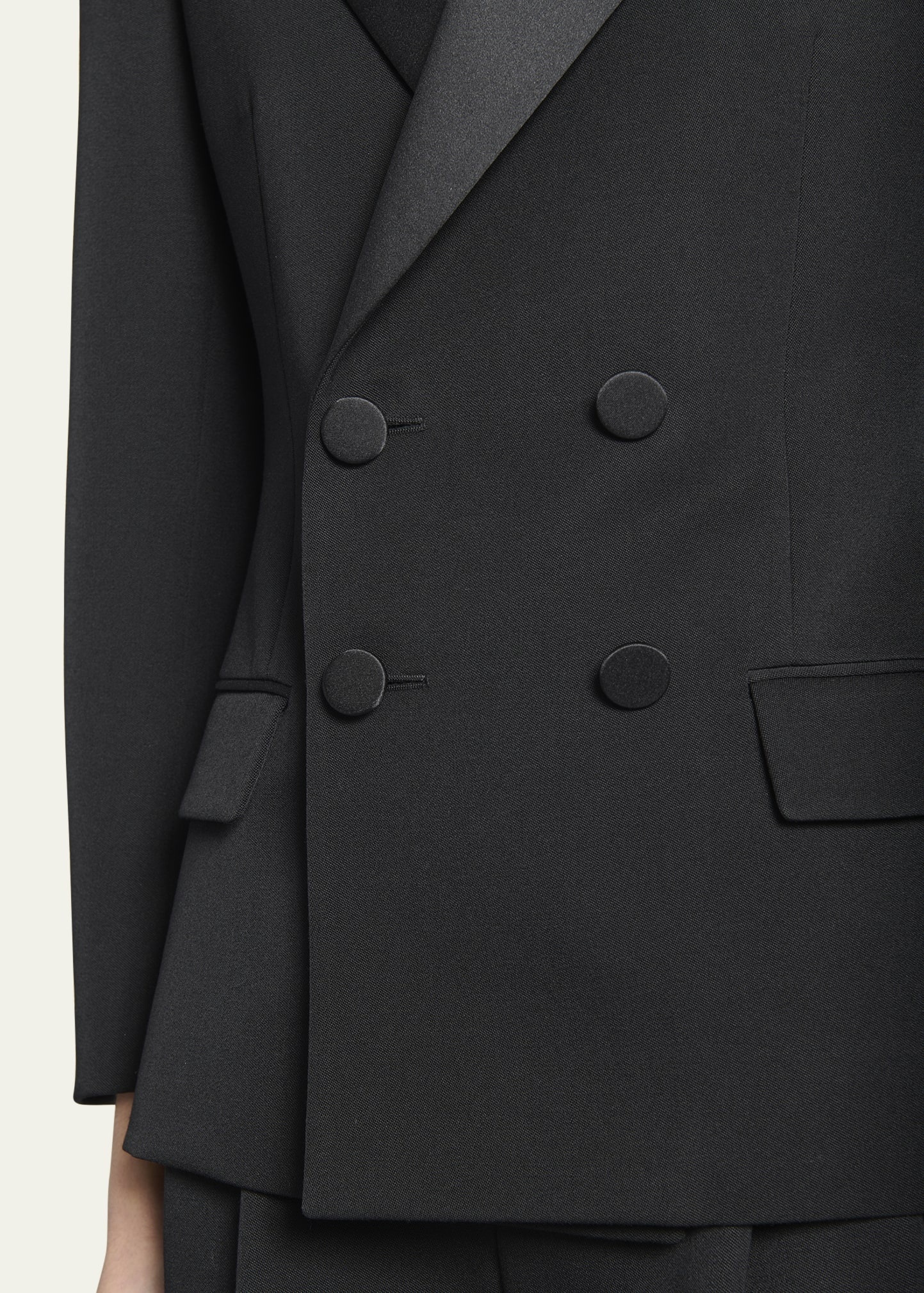 Fitted Tuxedo Blazer Jacket - 5