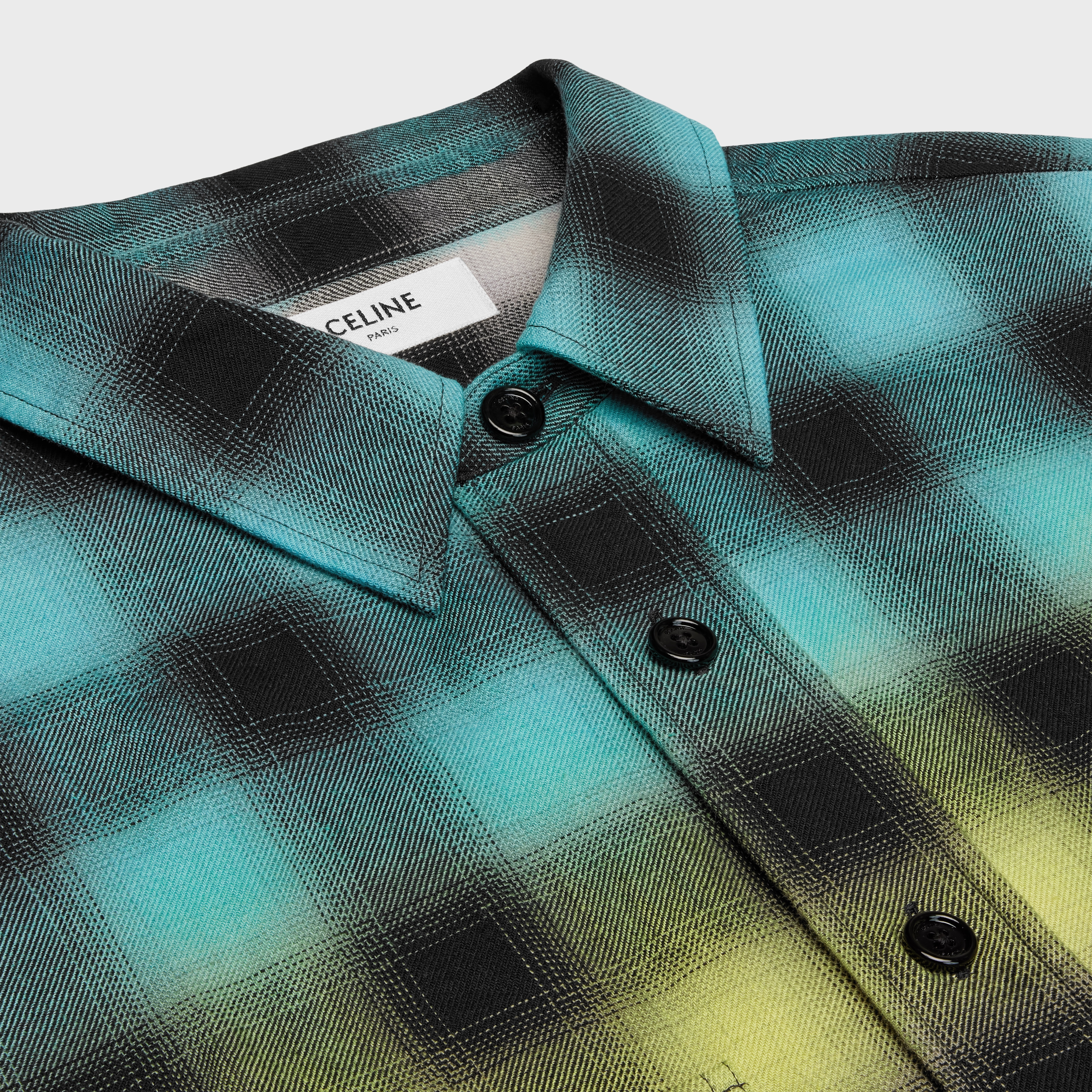 loose shirt in checked cotton linen - 3